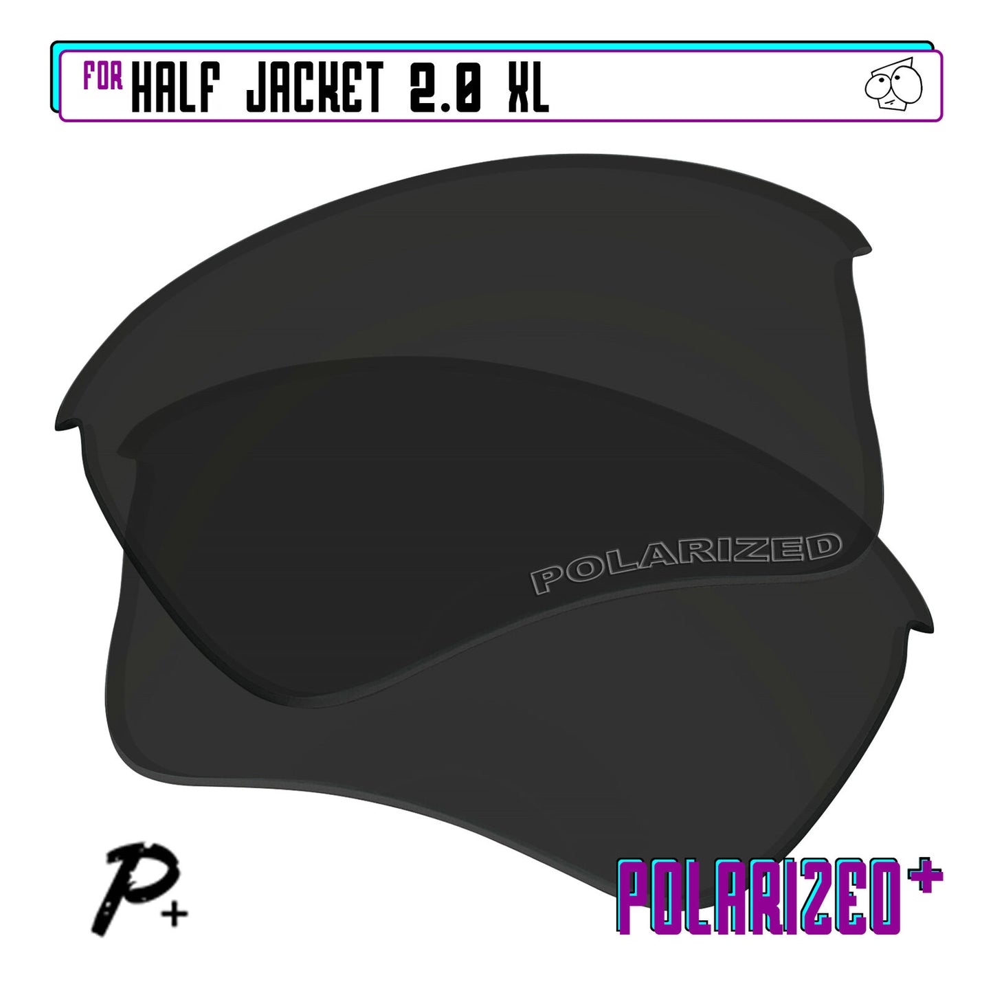 POLARIZED+ Replacement Lens For-Oakley Half Jacket 2.0 XL Sunglass Anti-Scratch