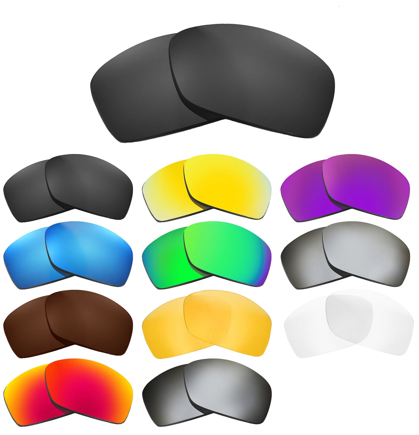 LenSwitch Replacement Lenses for Oakley Hijinx Sunglasses Multi-Color