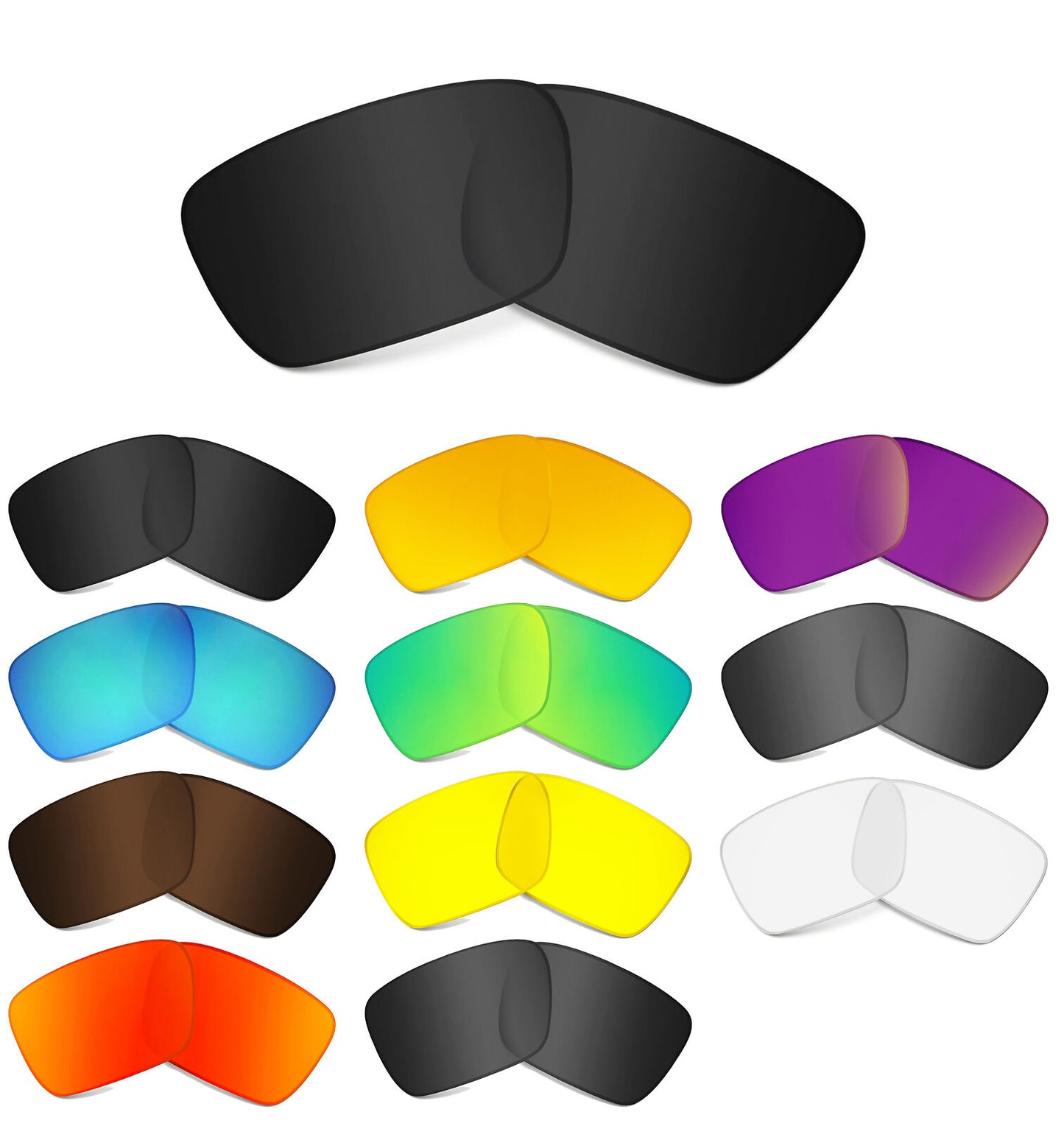 LenSwitch Replacement Lenses for Oakley Crankcase Sunglasses Multi-Color