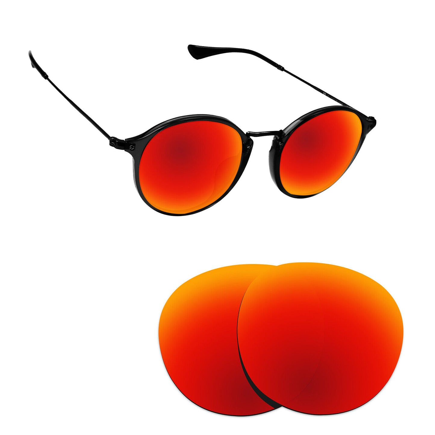 Hawkry Polarized Replacement Lenses for - RayBan-RB2447-52 Sunglass - Multiple