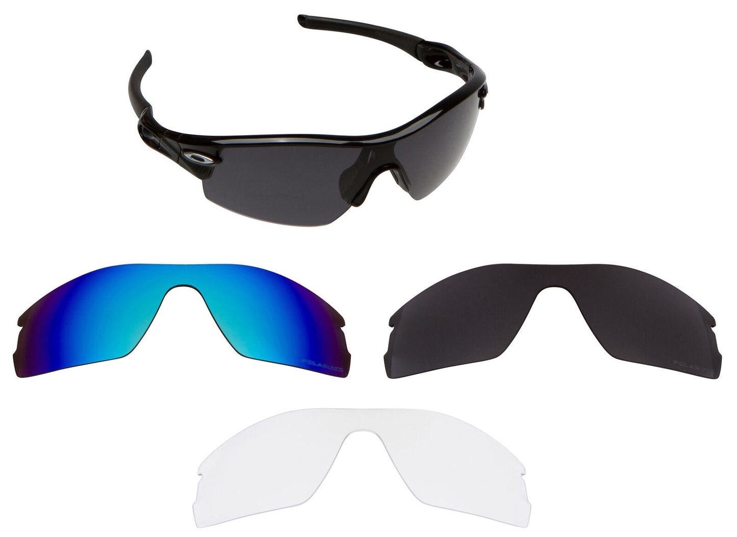 LenSwitch Replacement Lenses for Oakley Radar Pitch Sunglasses Multi-Color