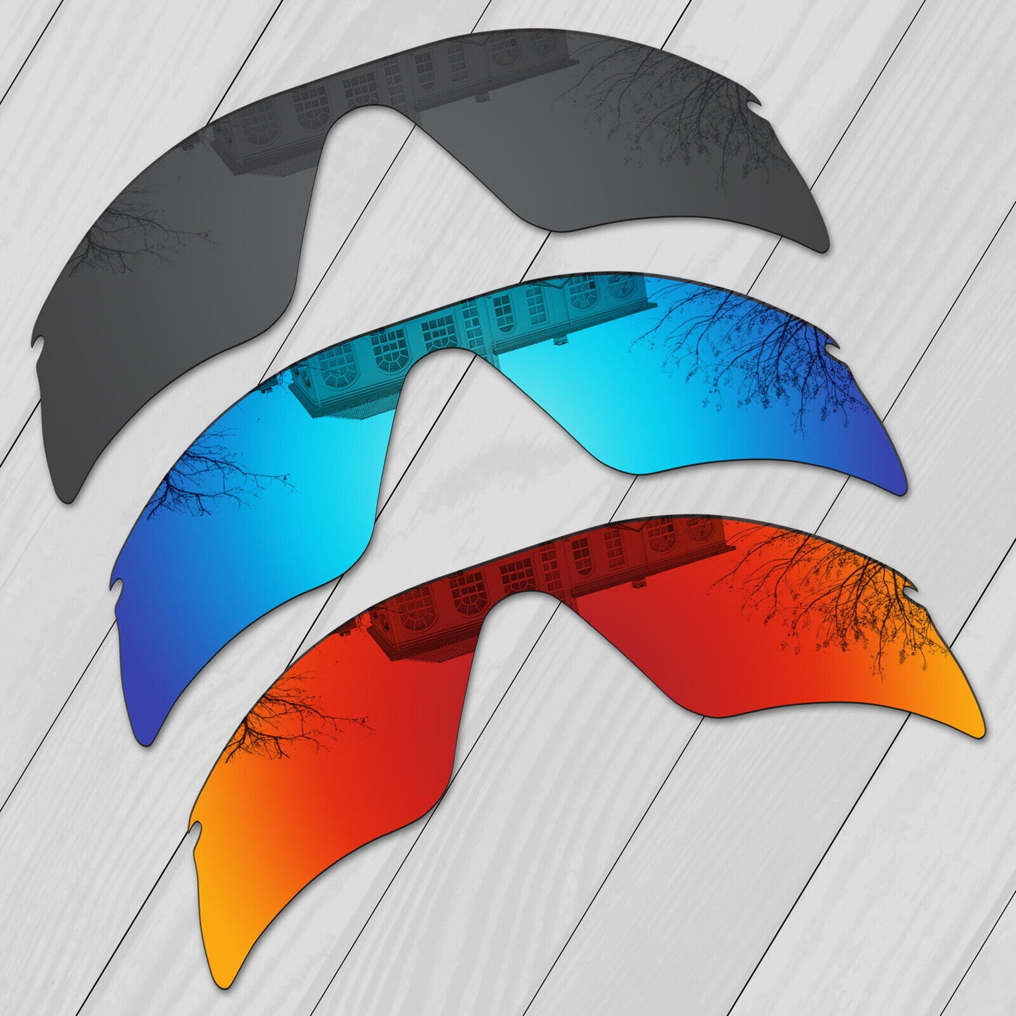 POLARIZED Replacement Lot Lenses For-Oakley Radar Range Sunglasses Anti-Scratch