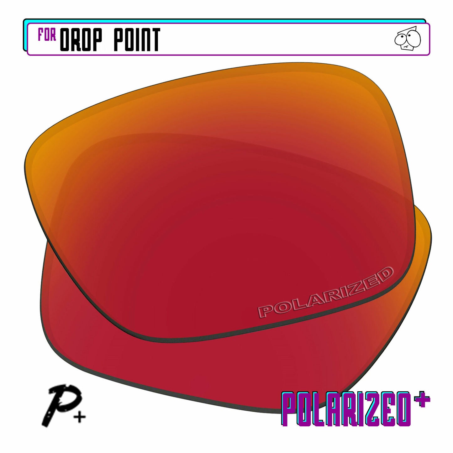 POLARIZED+ Replacement Lens For-Oakley Drop Point Sunglass Anti-Scratch