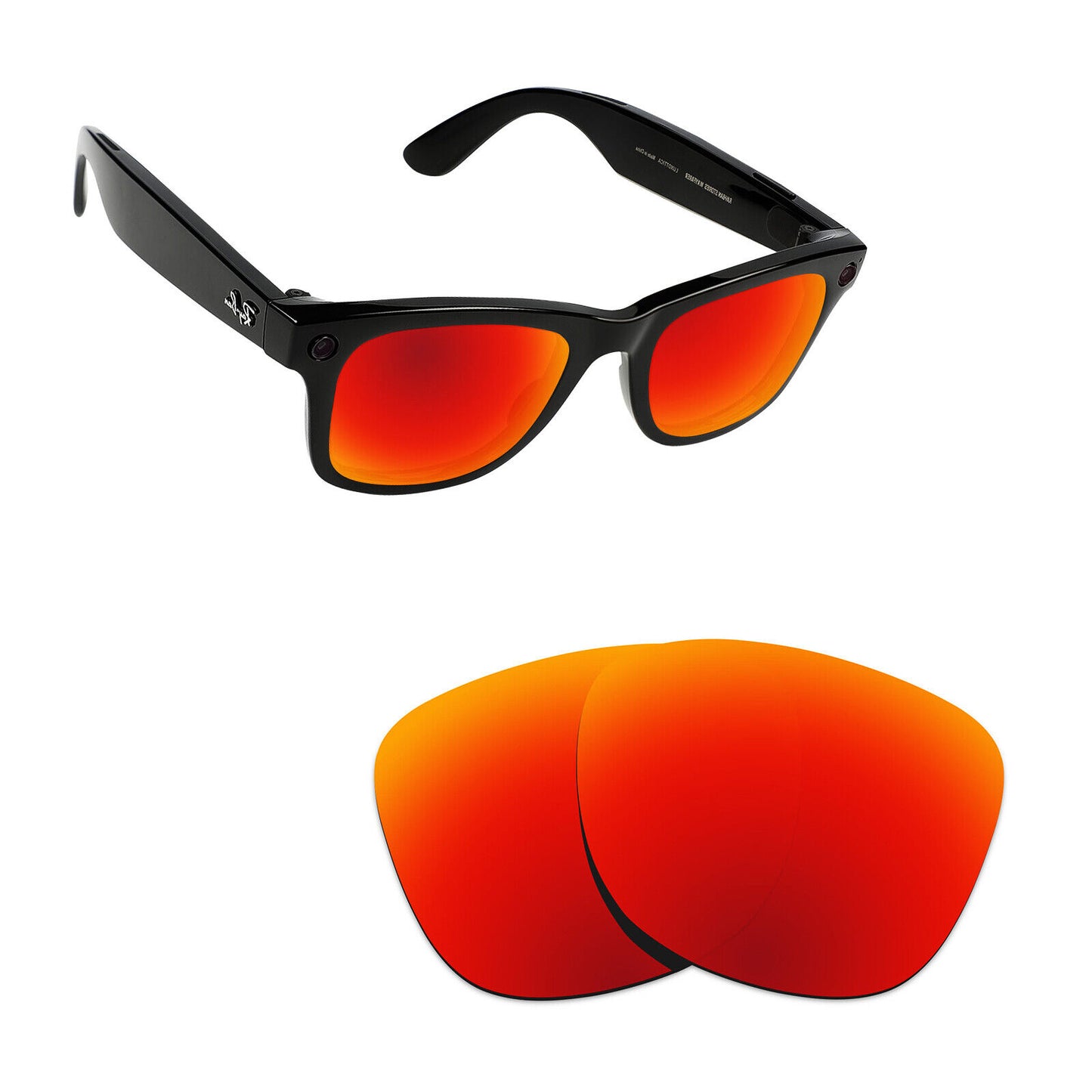 Hawkry Polarized Replacement Lenses for-RayBan-Stories Wayfarer RW4002 Sunglass