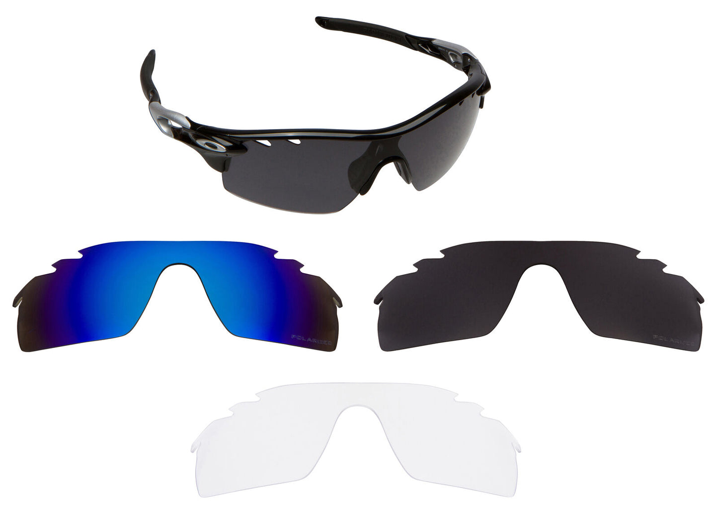 LenSwitch Replacement Lenses for Oakley Radarlock Pitch Vented Multi-Color