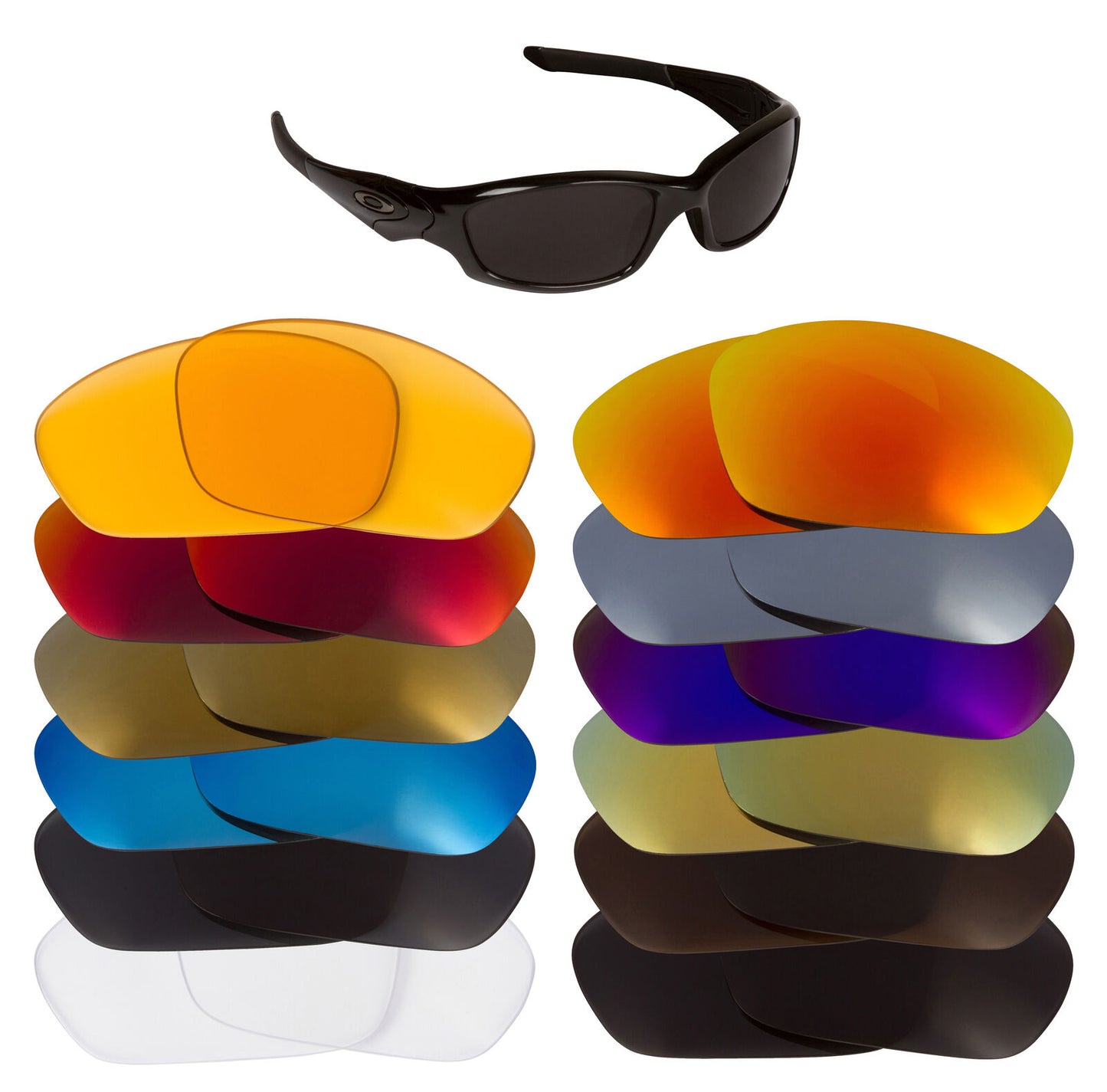 LenSwitch Replacement Lenses for Oakley Straight Jacket Sunglasses Multi-Color