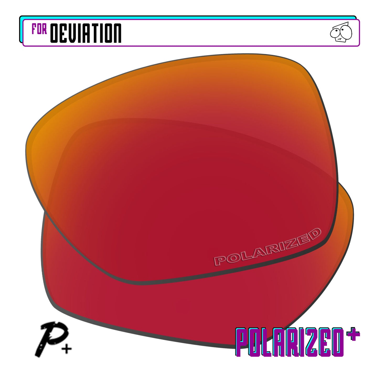 POLARIZED+ Replacement Lens For-Oakley Deviation Sunglass Anti-Scratch