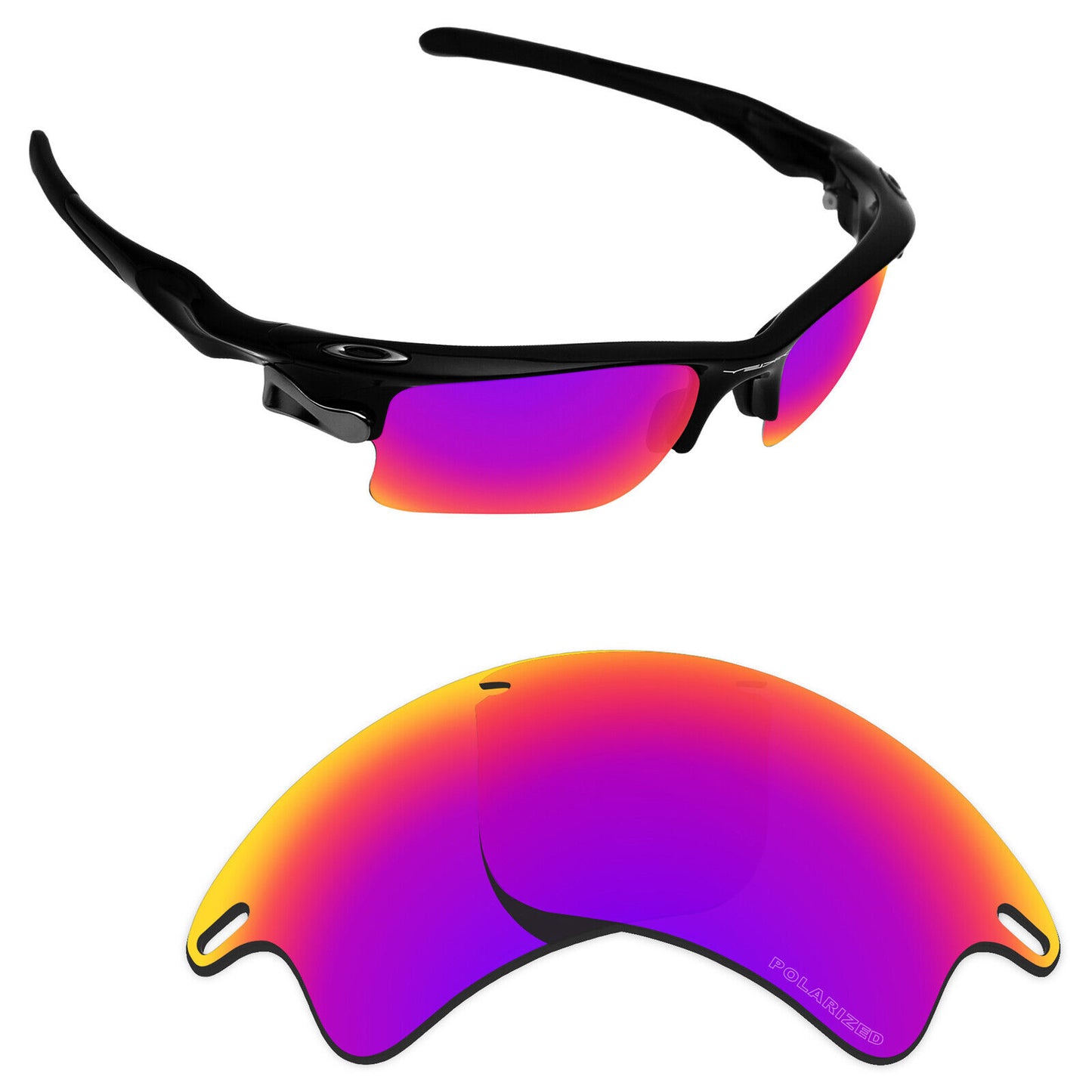 Hawkry Polarized Replacement Lens for-Oakley Fast Jacket XL OO9156 - Options
