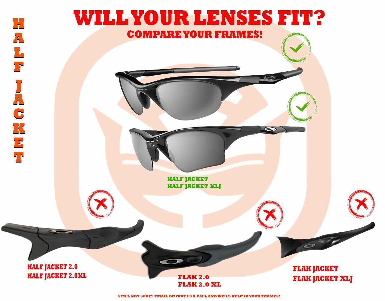 Replacement Rubber Kit for Oakley Half Jacket XLJ Earsocks Nosepads Multi-Color
