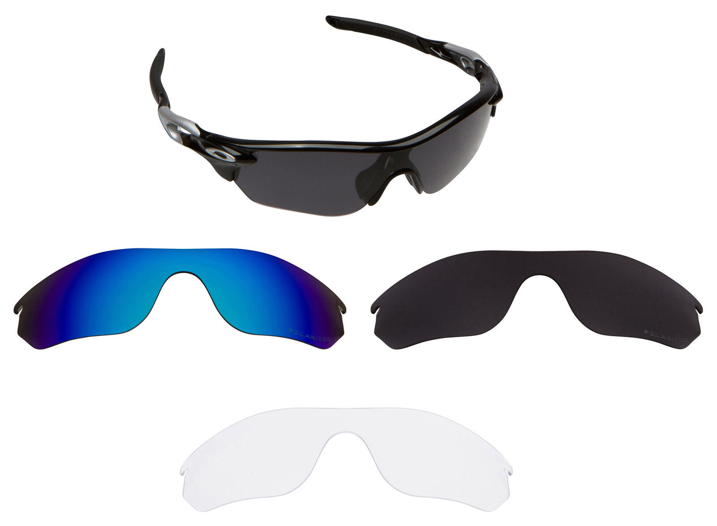 LenSwitch Replacement Lenses for Oakley Radarlock Edge Sunglasses Multi-Color