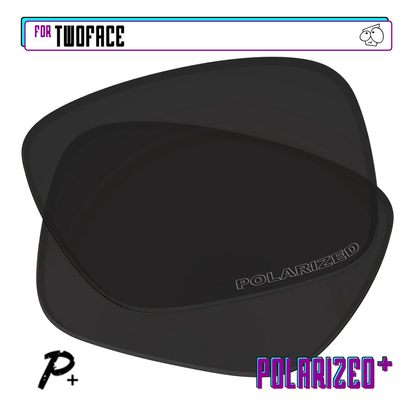 POLARIZED+ Replacement Lens For-Oakley Twoface Sunglass Anti-Scratch