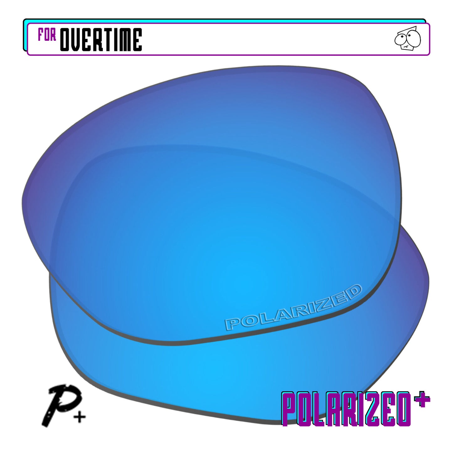 POLARIZED+ Replacement Lens For-Oakley Overtime Sunglass Anti-Scratch