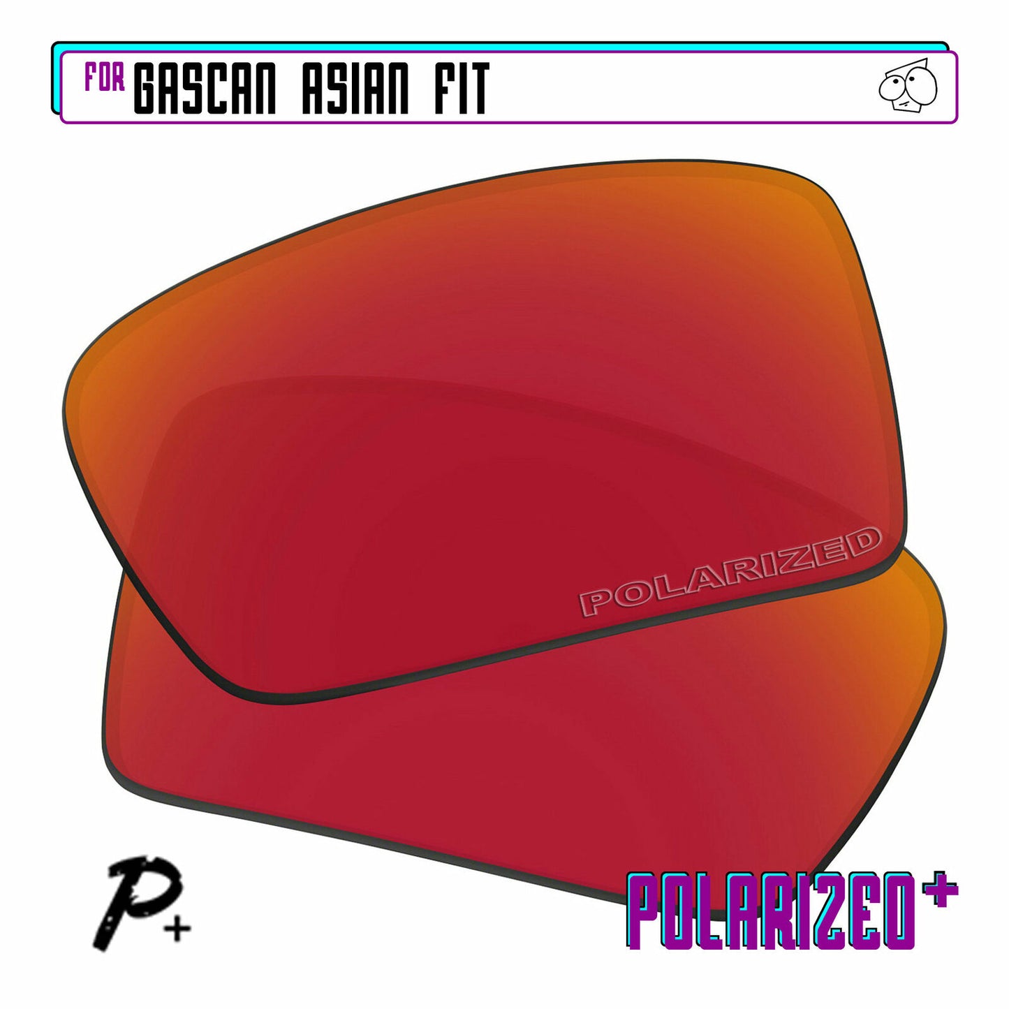 POLARIZED+ Replacement Lens For-Oakley Gascan Asian Fit Sunglass Anti-Scratch