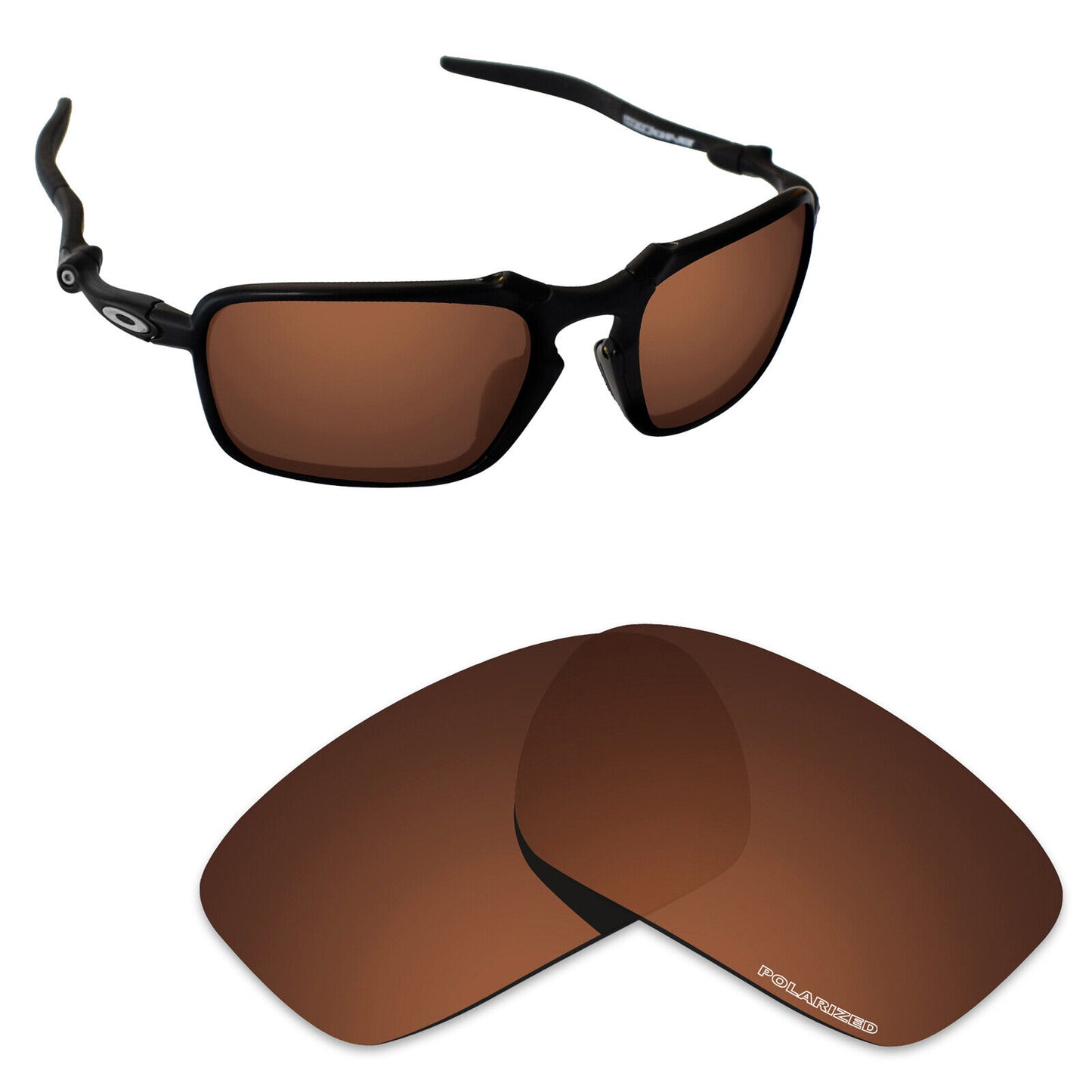 Hawkry Polarized Replacement Lenses for-Oakley Badman OO6020 Sunglass - Multiple