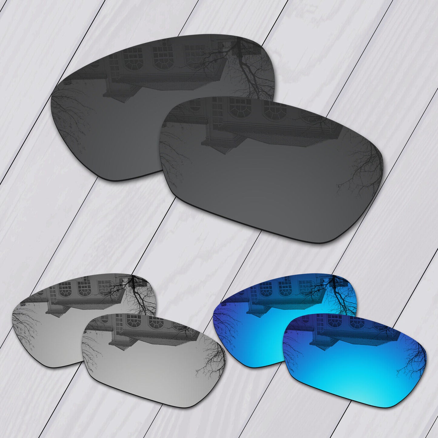 POLARIZED Replacement Lot Lenses For-Oakley Spike Sunglasses Anti-Scratch