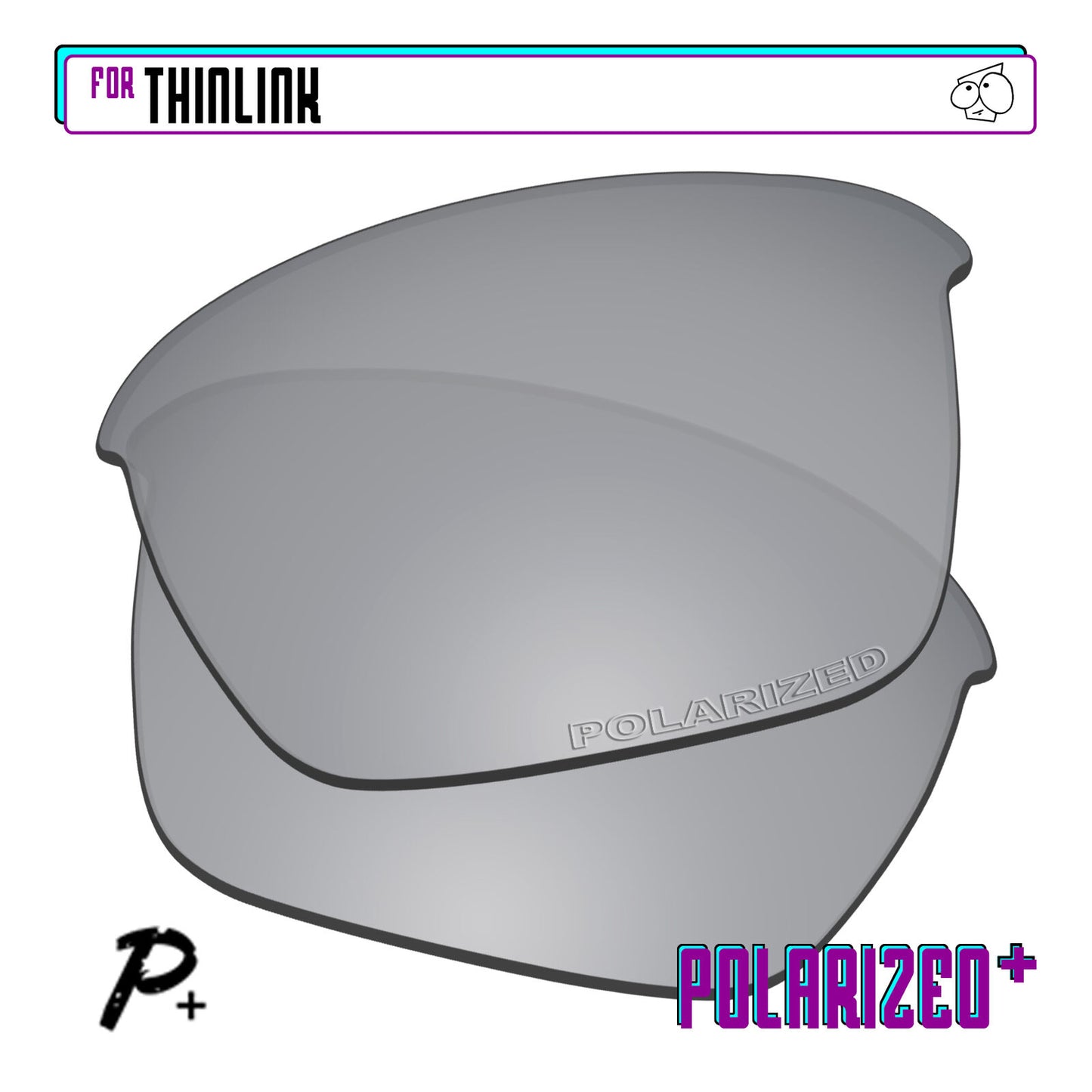 POLARIZED+ Replacement Lens For-Oakley Thinlink Sunglass Anti-Scratch