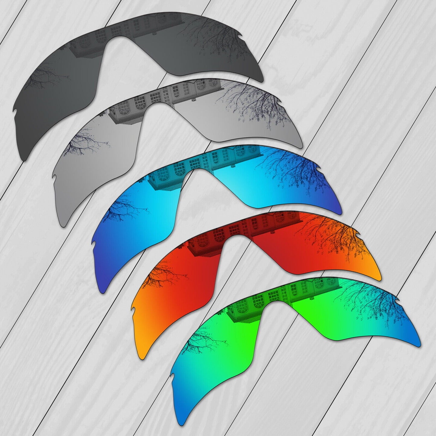 POLARIZED Replacement Lot Lenses For-Oakley Radar Range Sunglasses Anti-Scratch