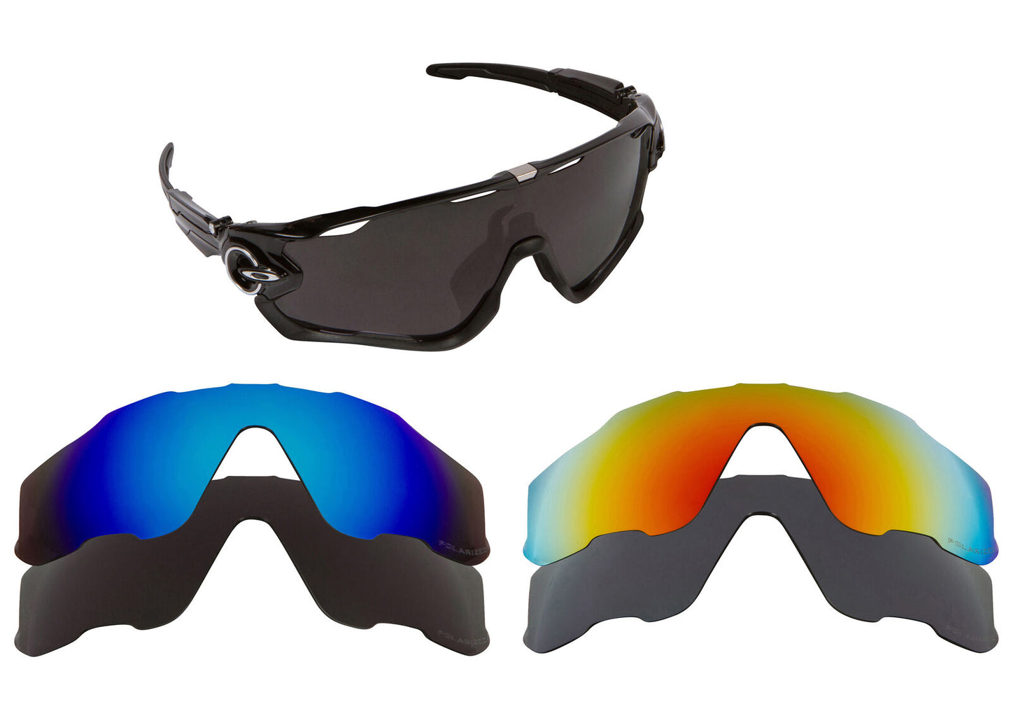 LenSwitch Replacement Lenses for Oakley Jawbreaker Sunglasses Multi-Color