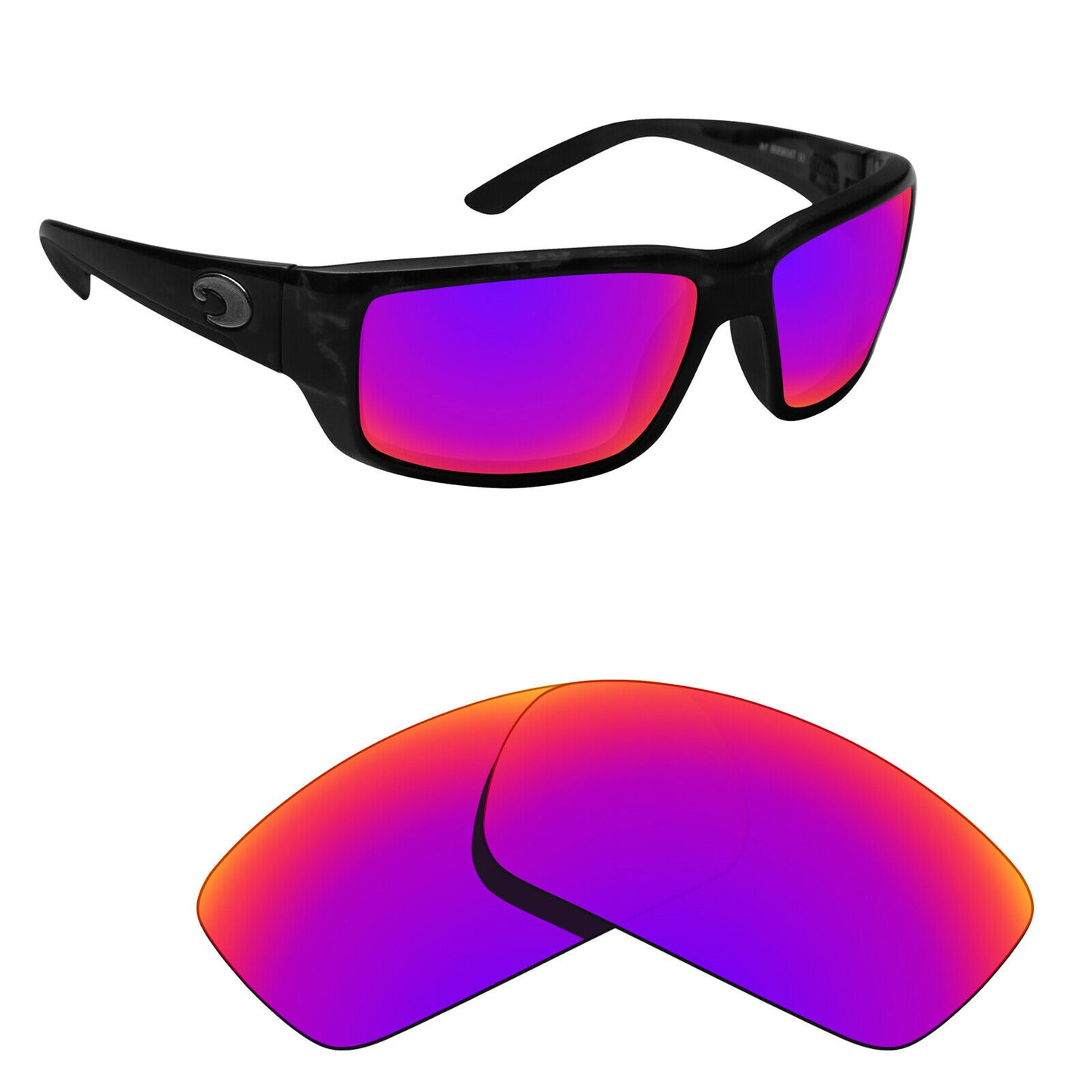 Hawkry Polarized Replacement Lenses for-Costa Fantail Sunglass - Multiple