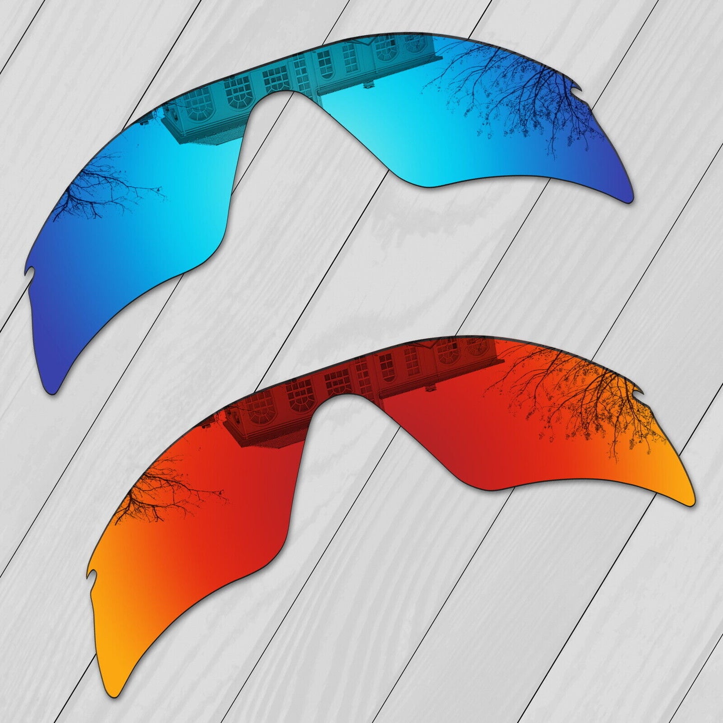 POLARIZED Replacement Lot Lenses For-Oakley Radar Range Sunglasses Anti-Scratch