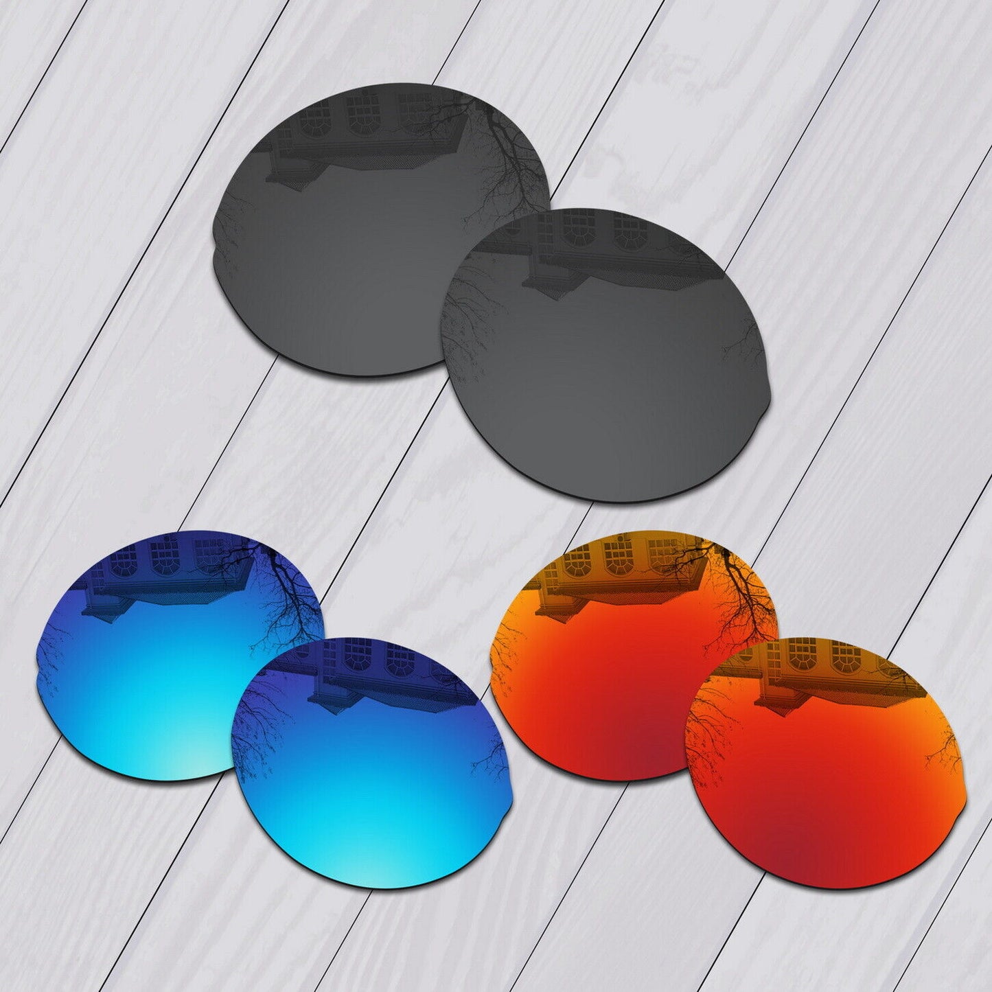 POLARIZED Replacement Lenses & Nose pad For-Oakley Madman OO6019 Anti-Scratch