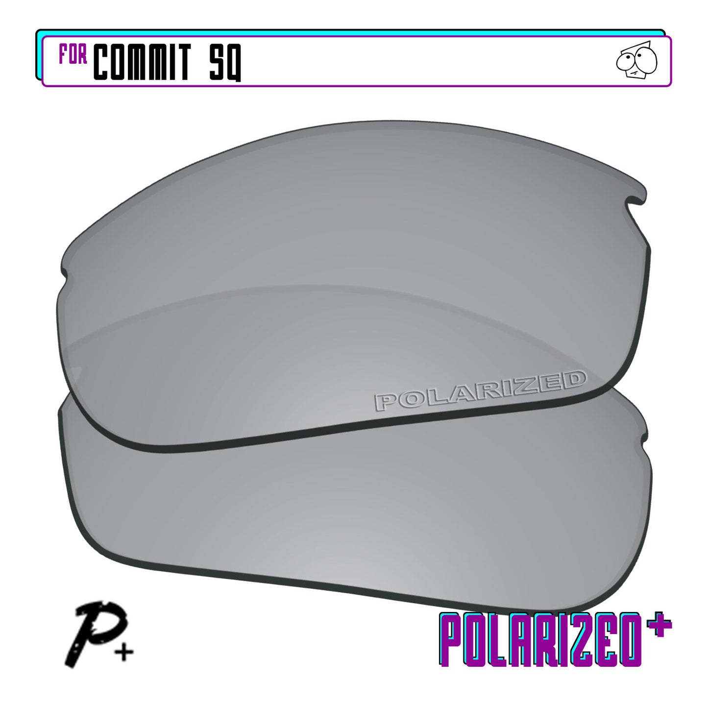 POLARIZED+ Replacement Lens For-Oakley Commit SQ Sunglass Anti-Scratch