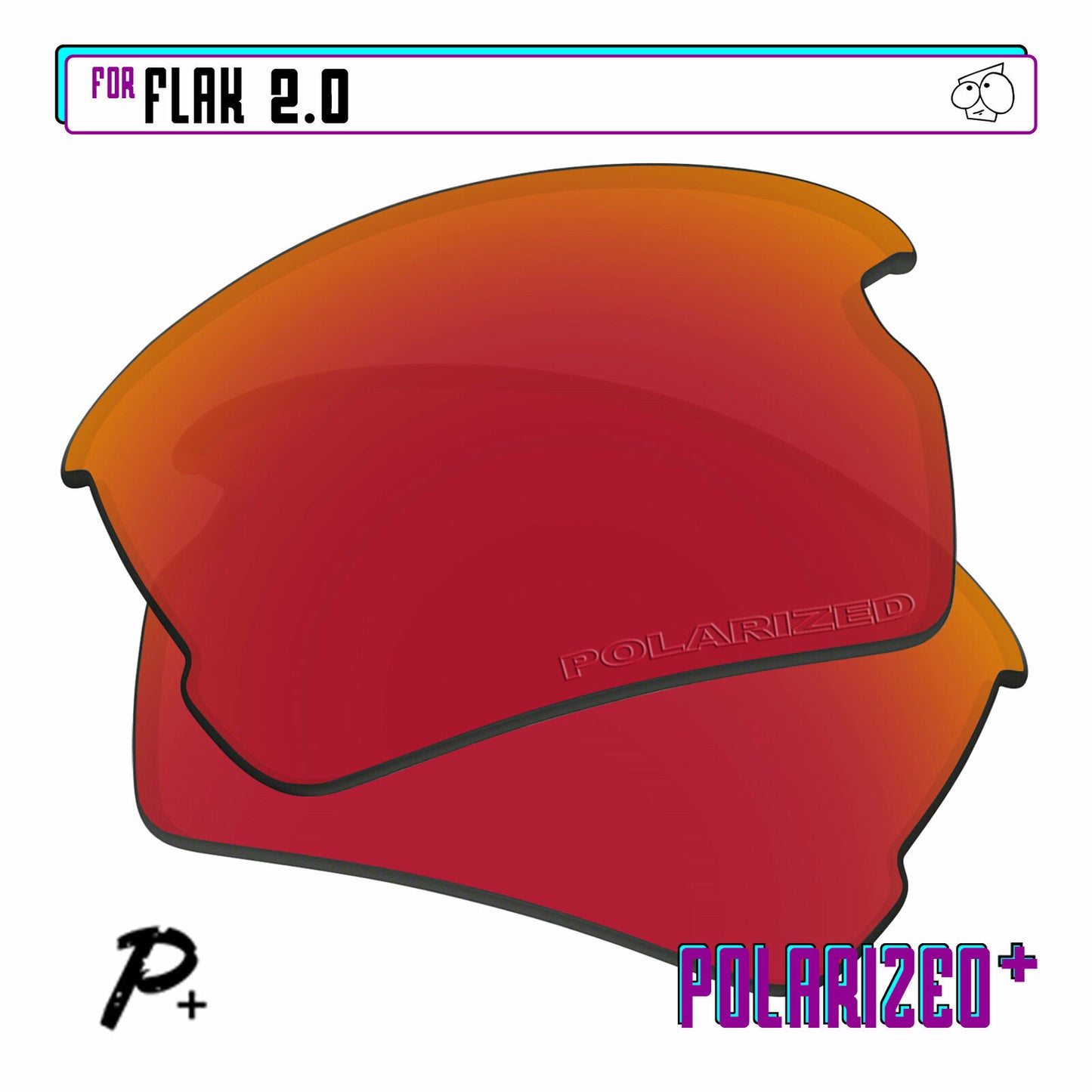 POLARIZED+ Replacement Lens For-Oakley Flak 2.0 Sunglass Anti-Scratch