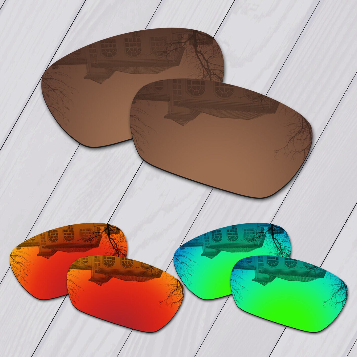 POLARIZED Replacement Lot Lenses For-Oakley Spike Sunglasses Anti-Scratch