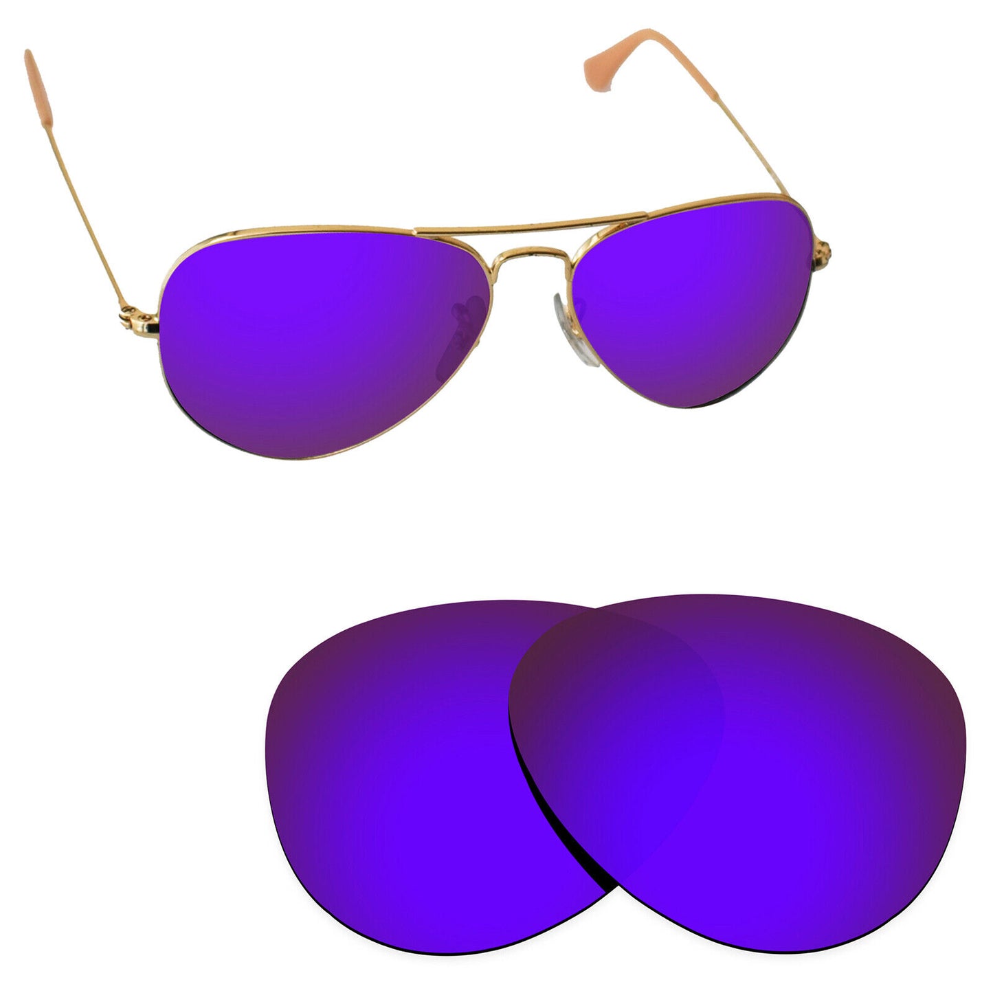 Hawkry Polarized Replacement Lens for-RayBan Aviator RB3025-58 Sunglass- Options