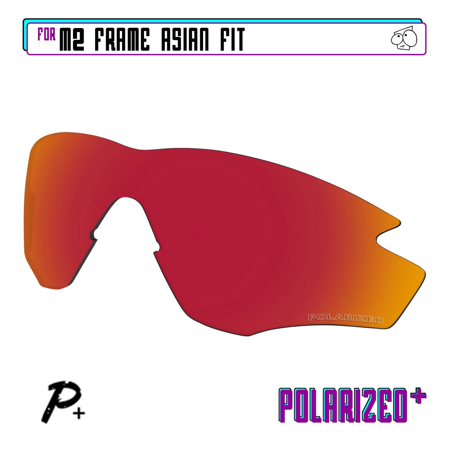 POLARIZED+ Replacement Lens For-Oakley M2 Frame Asian Fit Sunglass Anti-Scratch