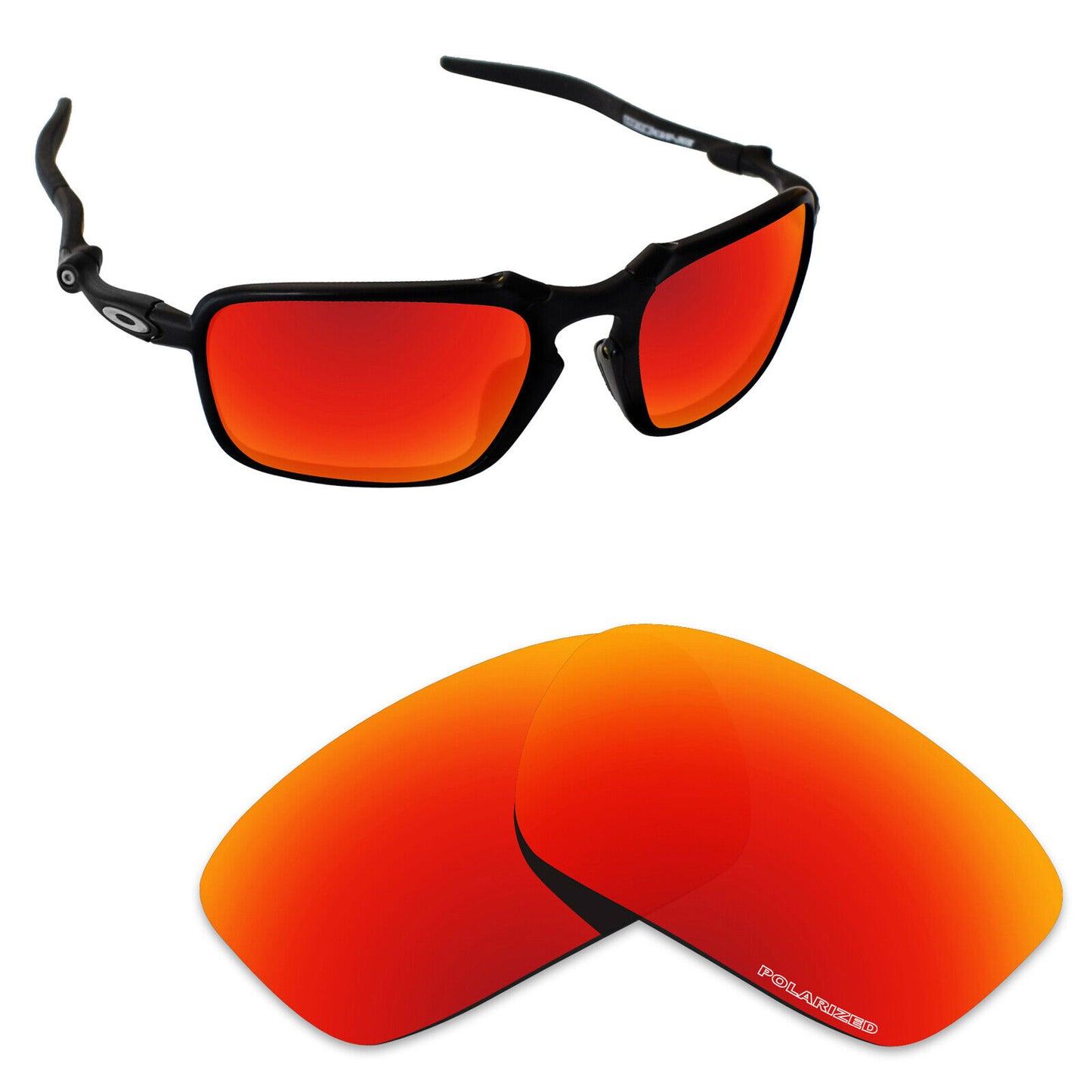 Hawkry Polarized Replacement Lenses for-Oakley Badman OO6020 Sunglass - Multiple