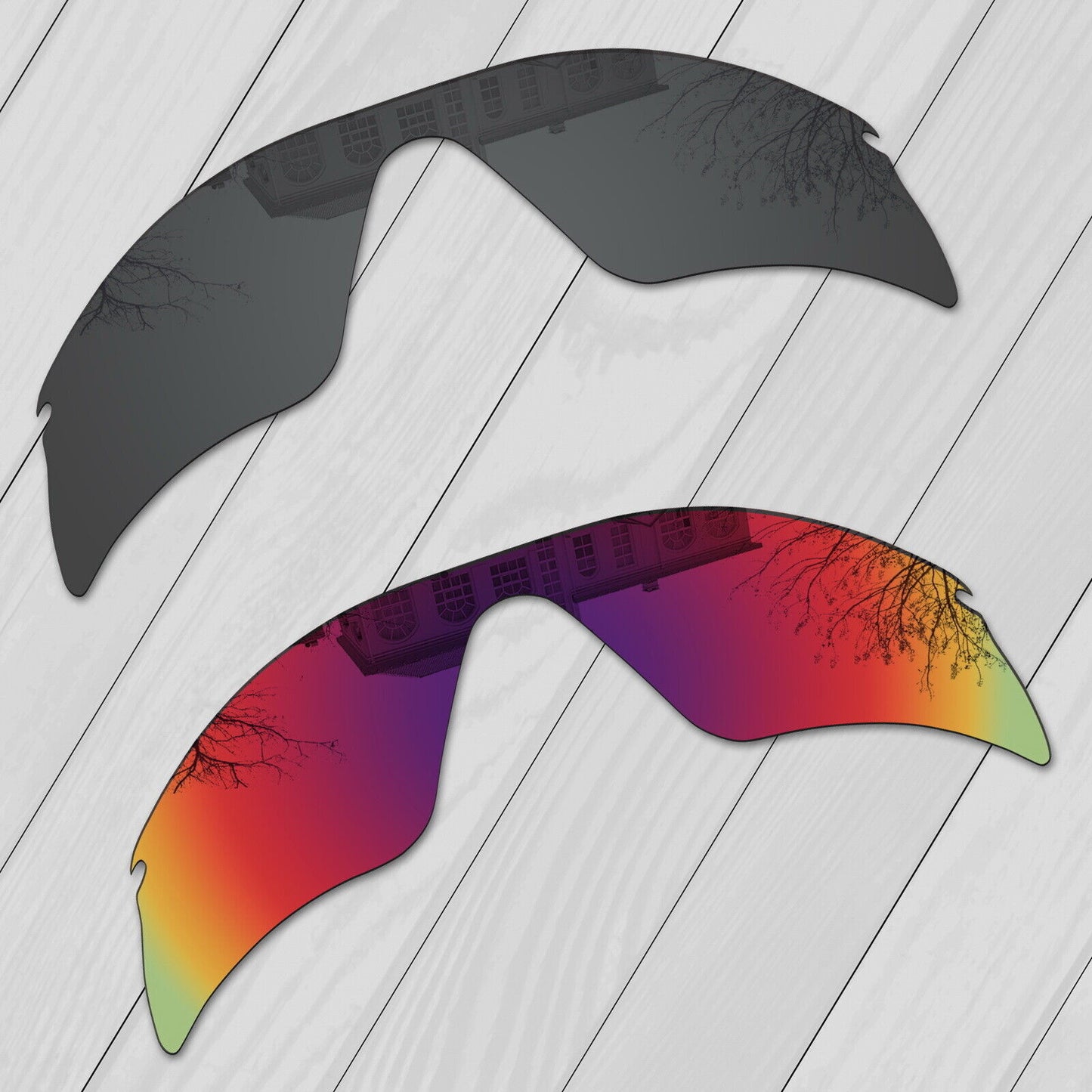 POLARIZED Replacement Lot Lenses For-Oakley Radar Range Sunglasses Anti-Scratch