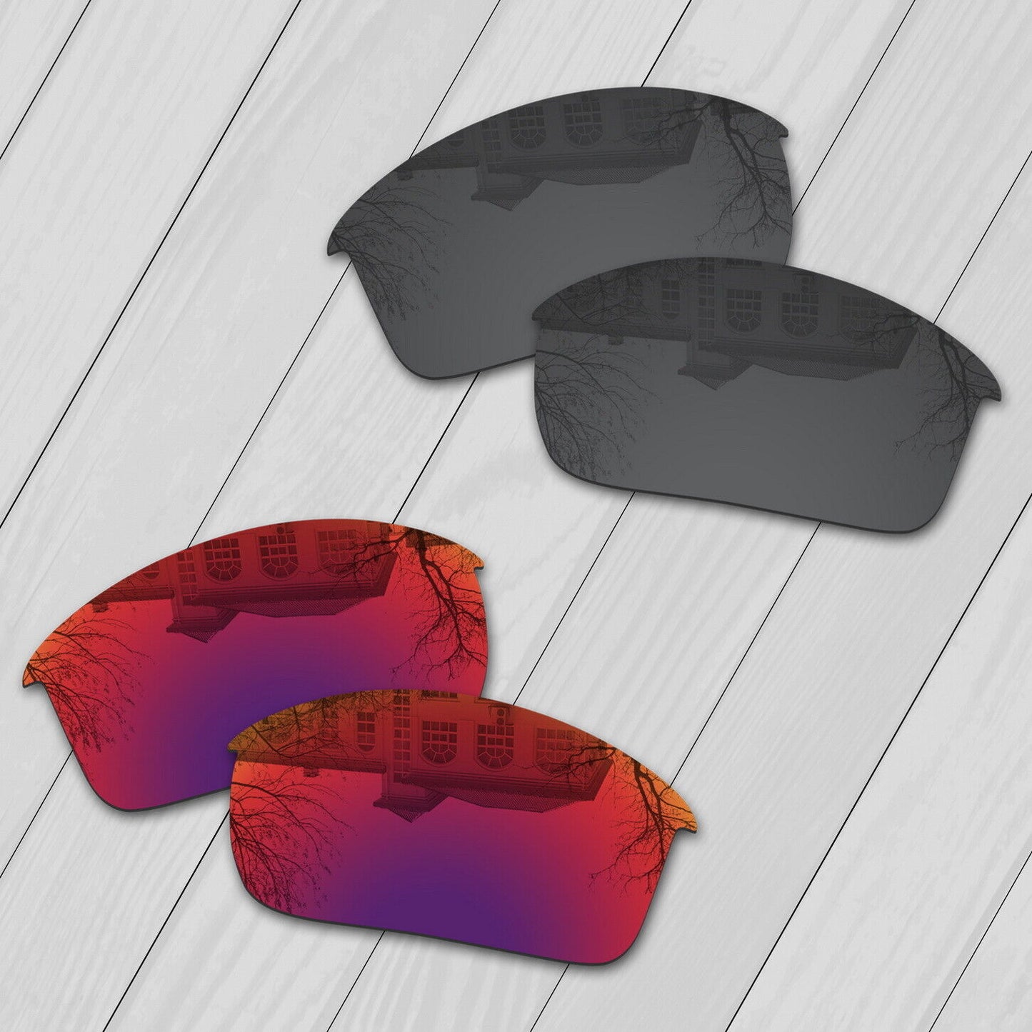 POLARIZED Replacement Lenses For-Oakley Flak Jacket Sunglass Anti-Scratch