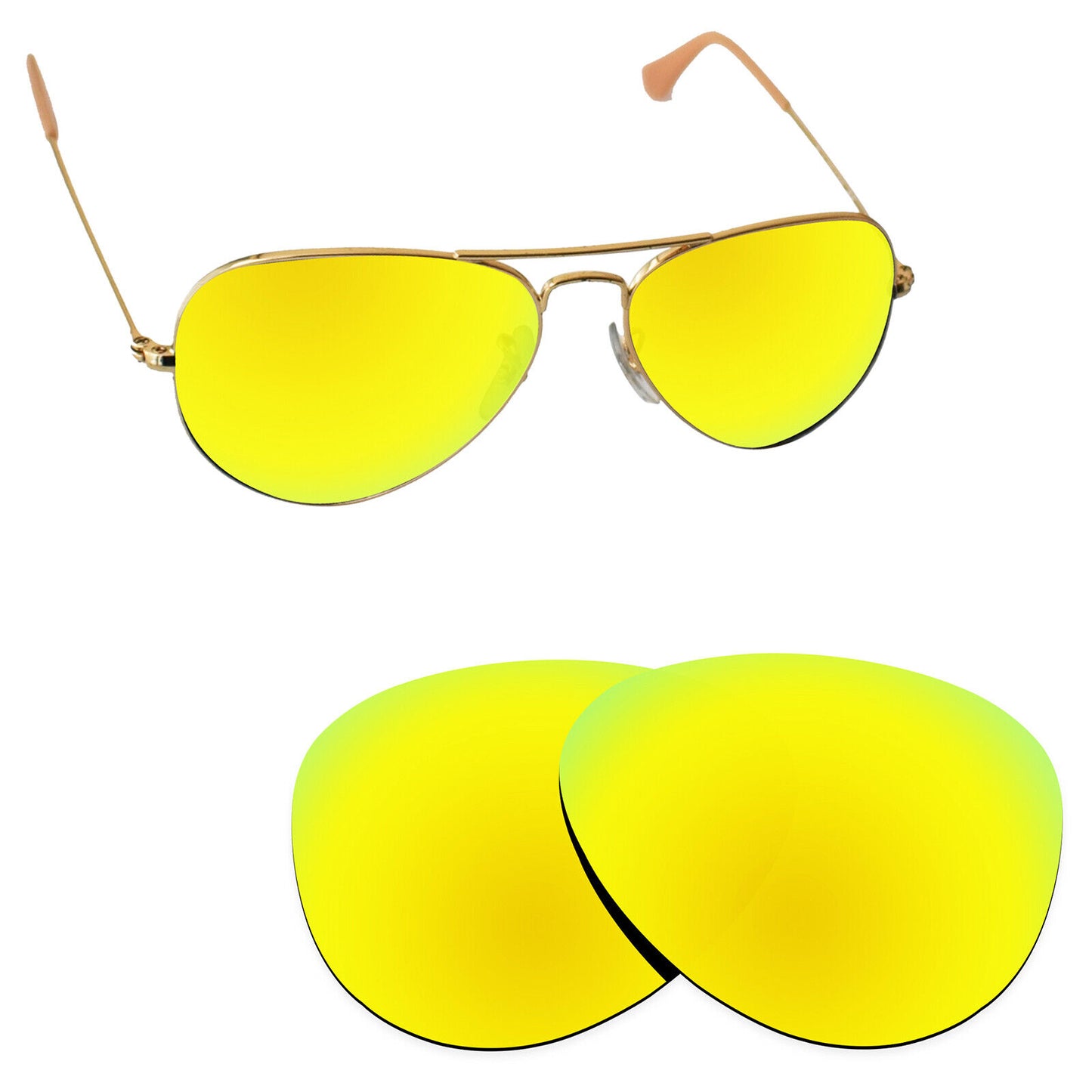 Hawkry Polarized Replacement Lens for-RayBan Aviator RB3025-58 Sunglass- Options