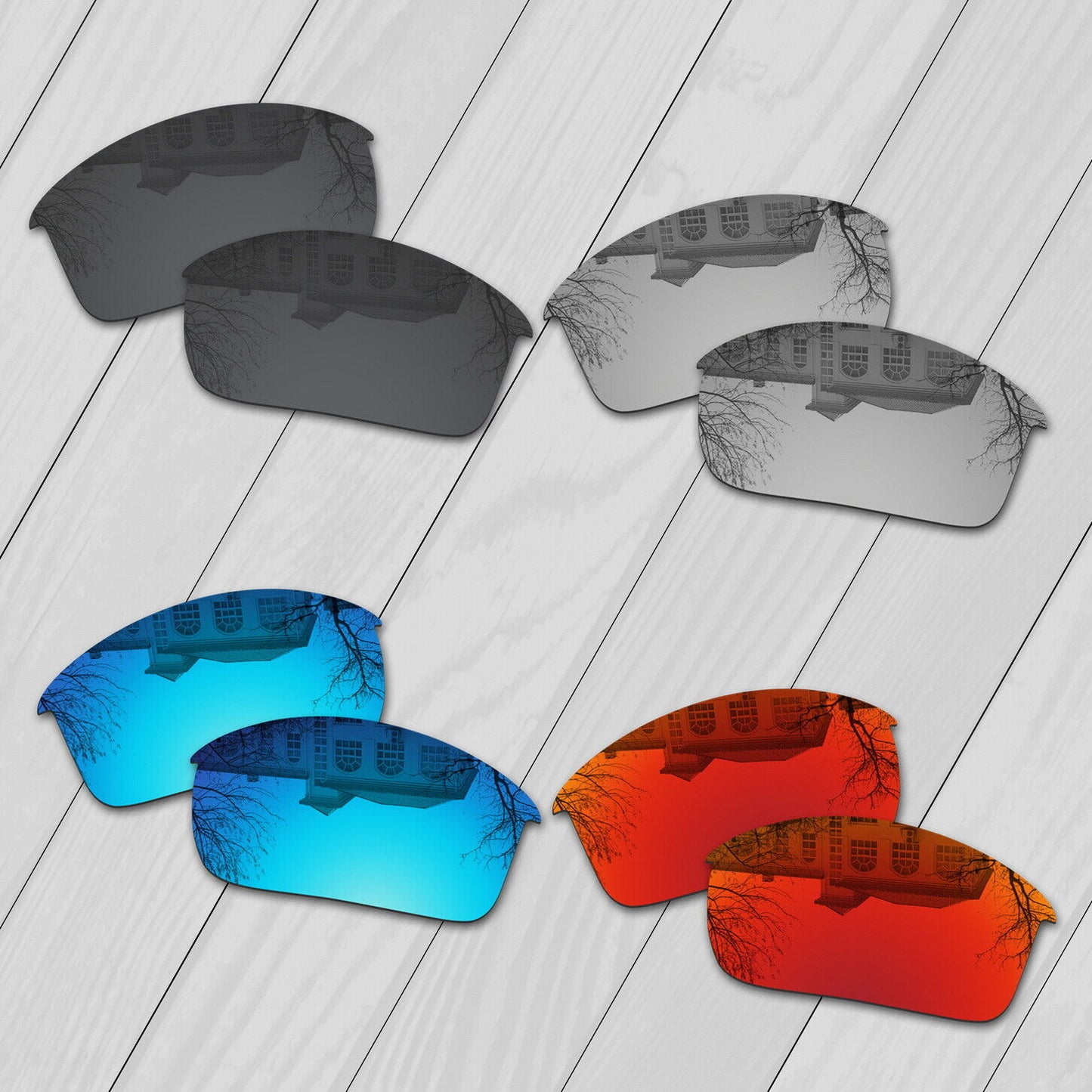 POLARIZED Replacement Lenses For-Oakley Flak Jacket Sunglass Anti-Scratch