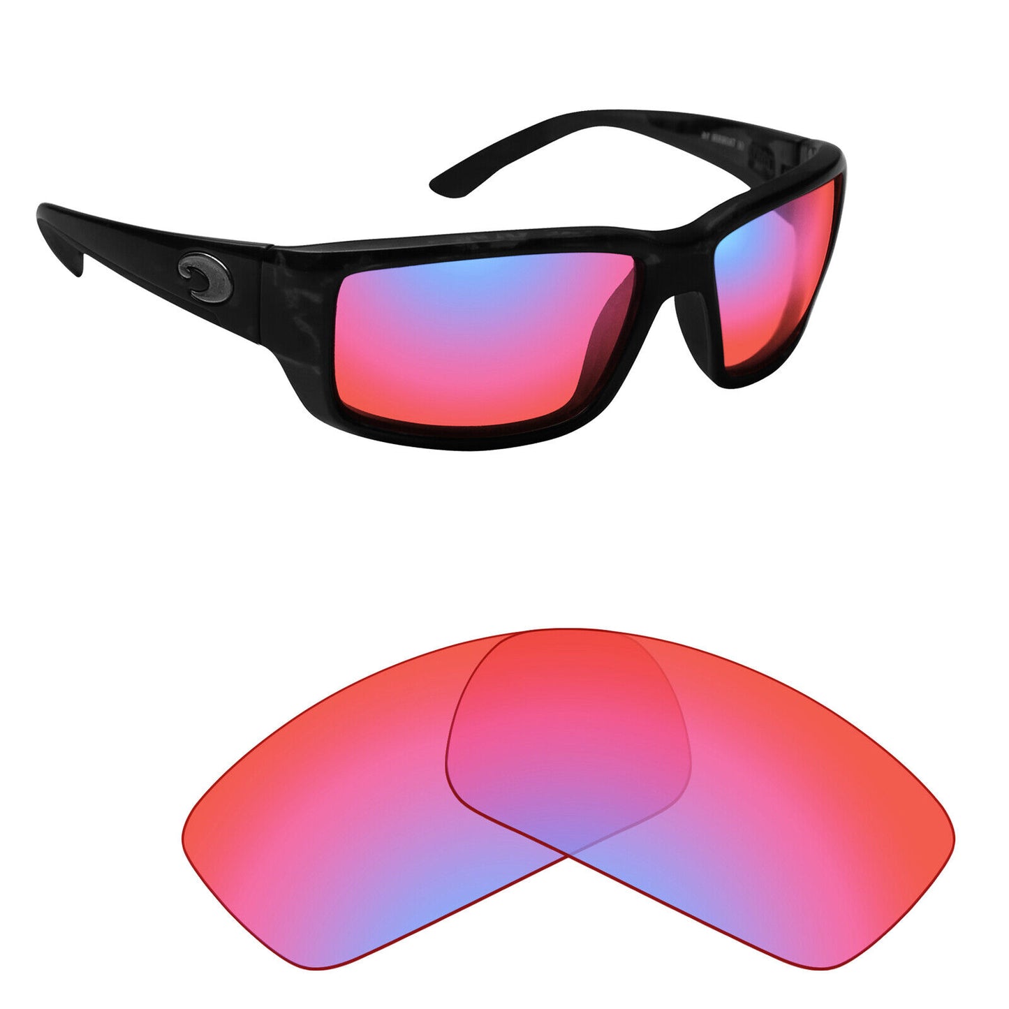 Hawkry Polarized Replacement Lenses for-Costa Fantail Sunglass - Multiple