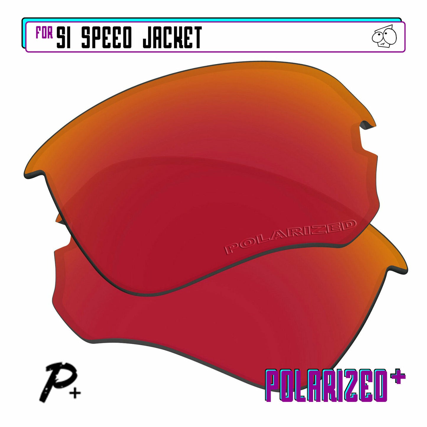 POLARIZED+ Replacement Lens For-Oakley Si Speed Jacket Sunglass Anti-Scratch