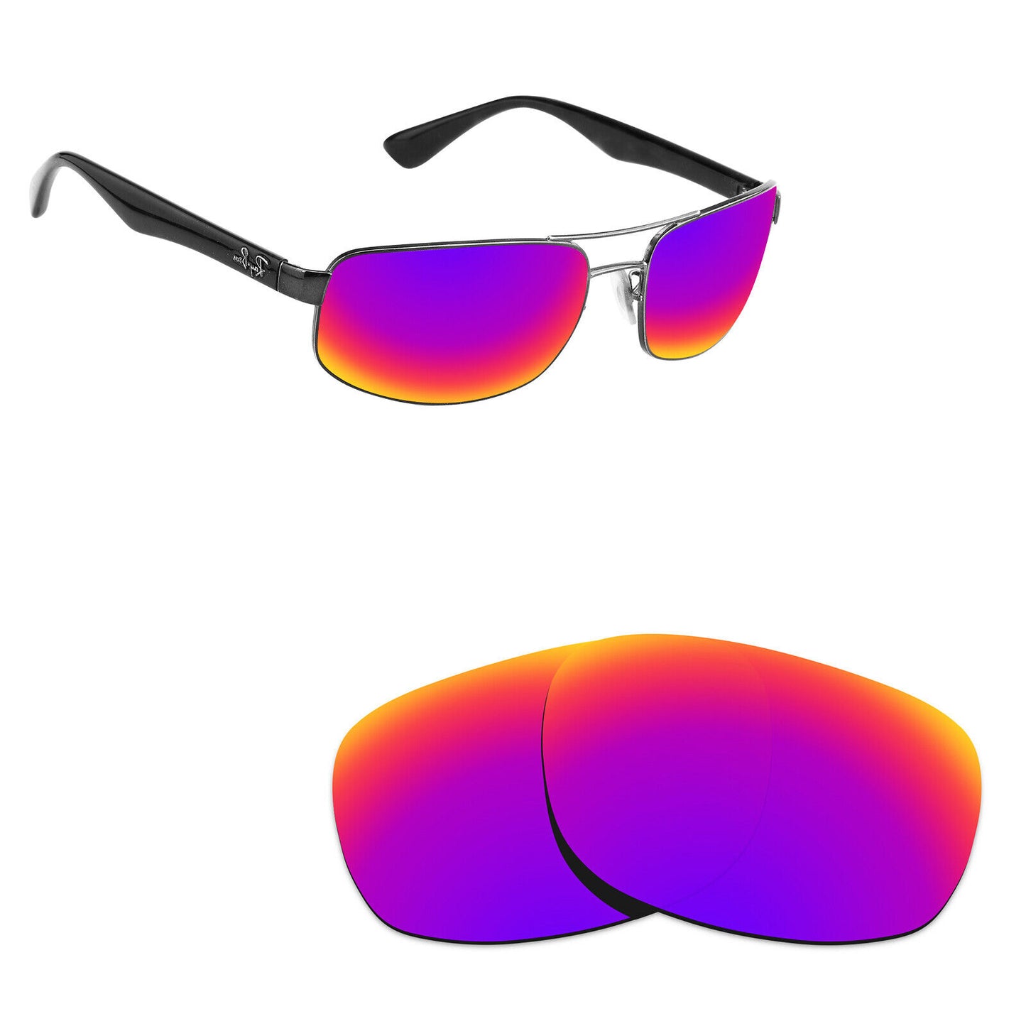 Hawkry Polarized Replacement Lenses for - RayBan-RB3445-61 Sunglass - Multiple