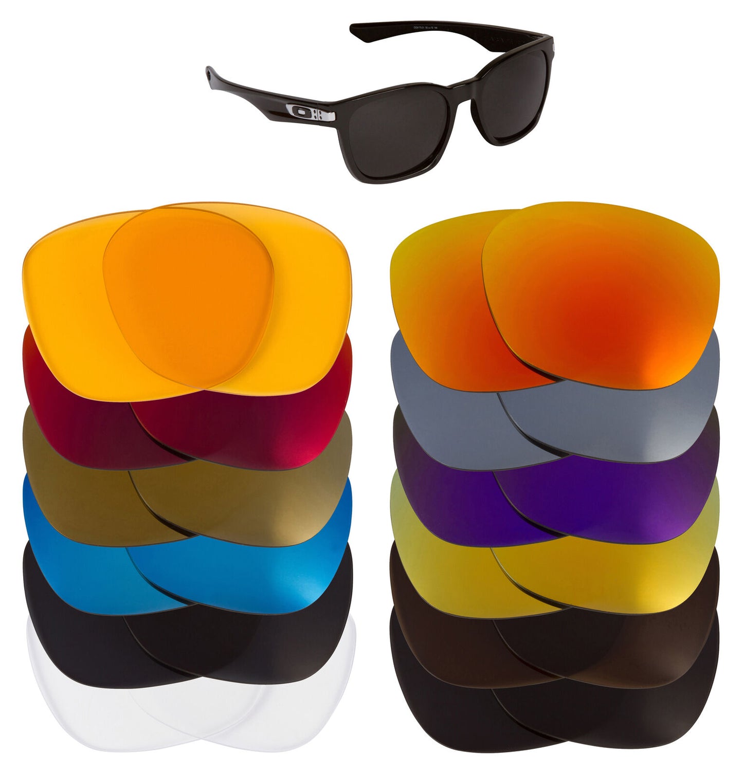 LenSwitch Replacement Lenses for Oakley Garage Rock Sunglasses Multi-Color
