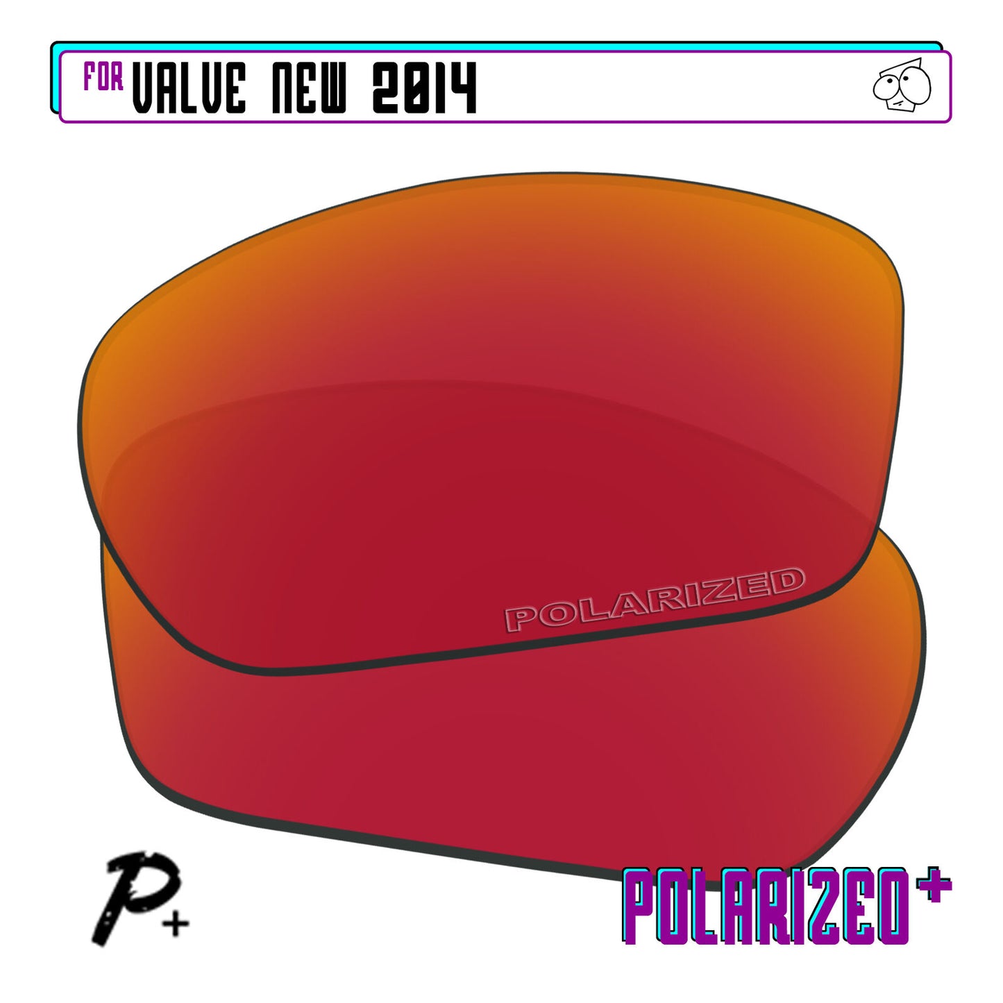 POLARIZED+ Replacement Lens For-Oakley Valve New 2014 Sunglass Anti-Scratch
