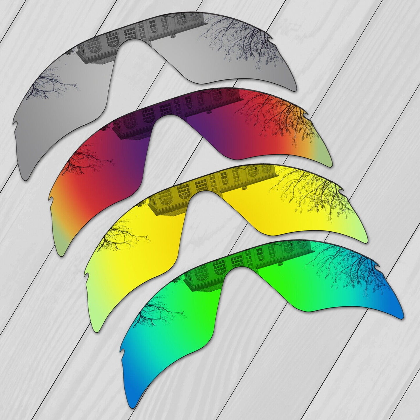 POLARIZED Replacement Lot Lenses For-Oakley Radar Range Sunglasses Anti-Scratch