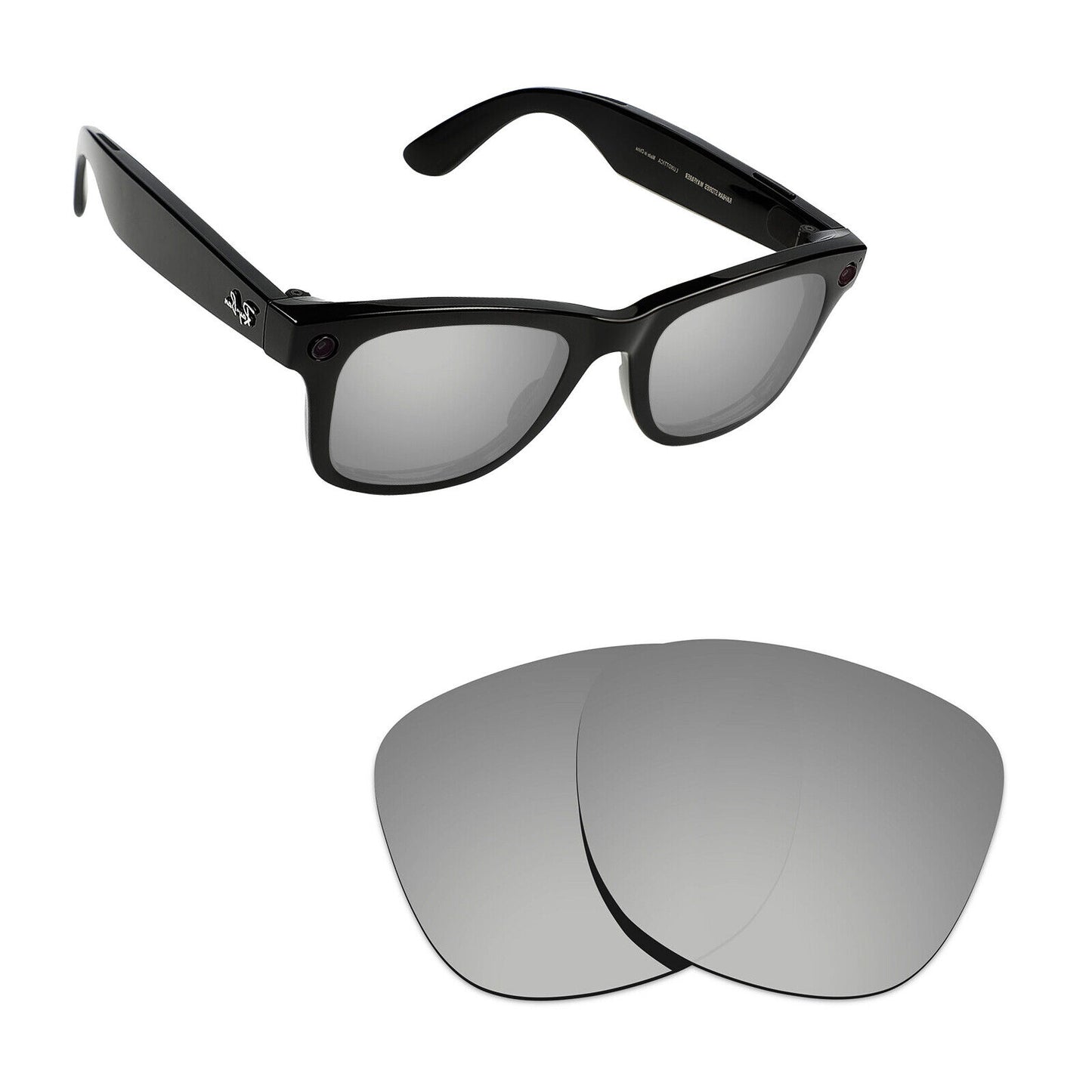 Hawkry Polarized Replacement Lenses for-RayBan-Stories Wayfarer RW4002 Sunglass