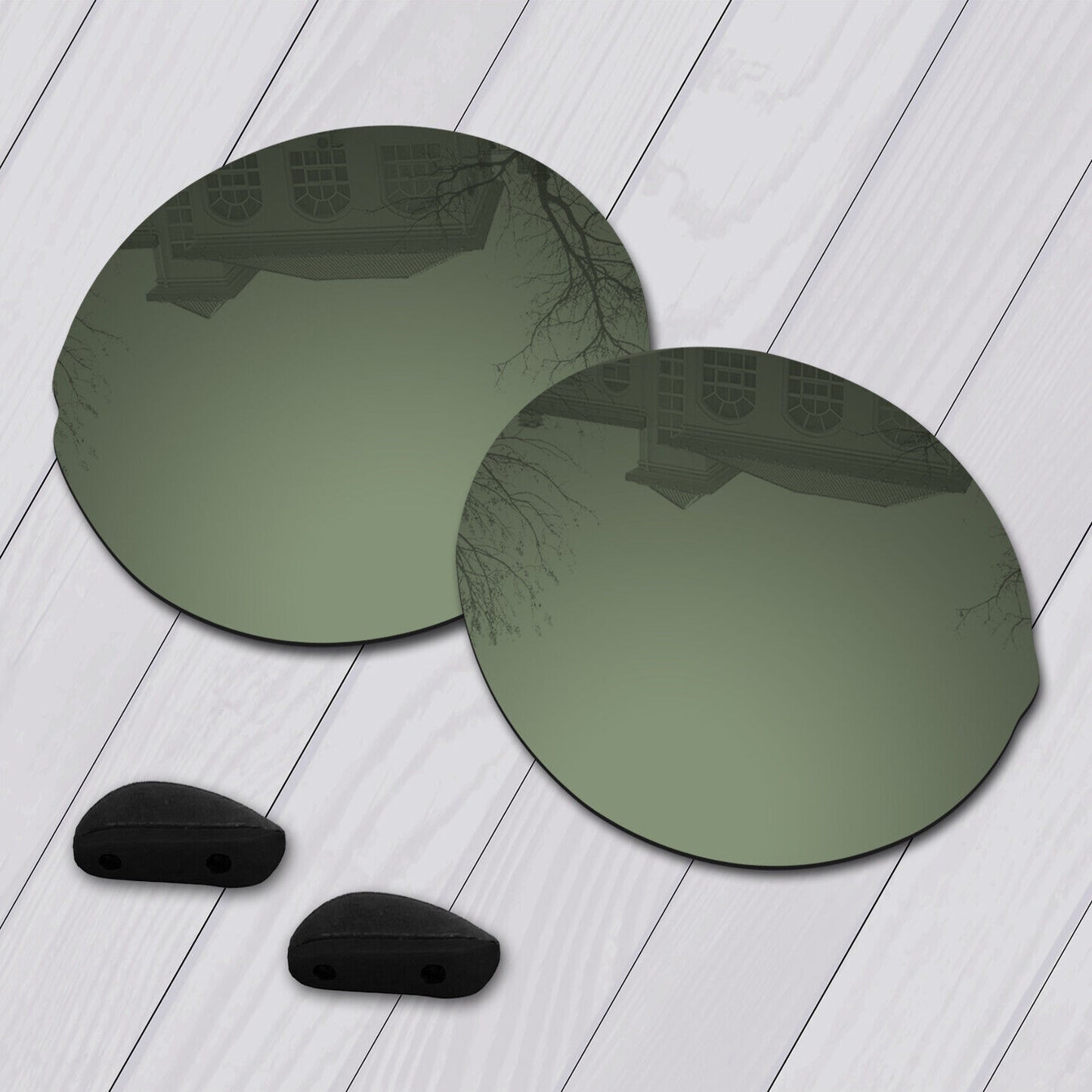 POLARIZED Replacement Lenses & Nose pad For-Oakley Madman OO6019 Anti-Scratch