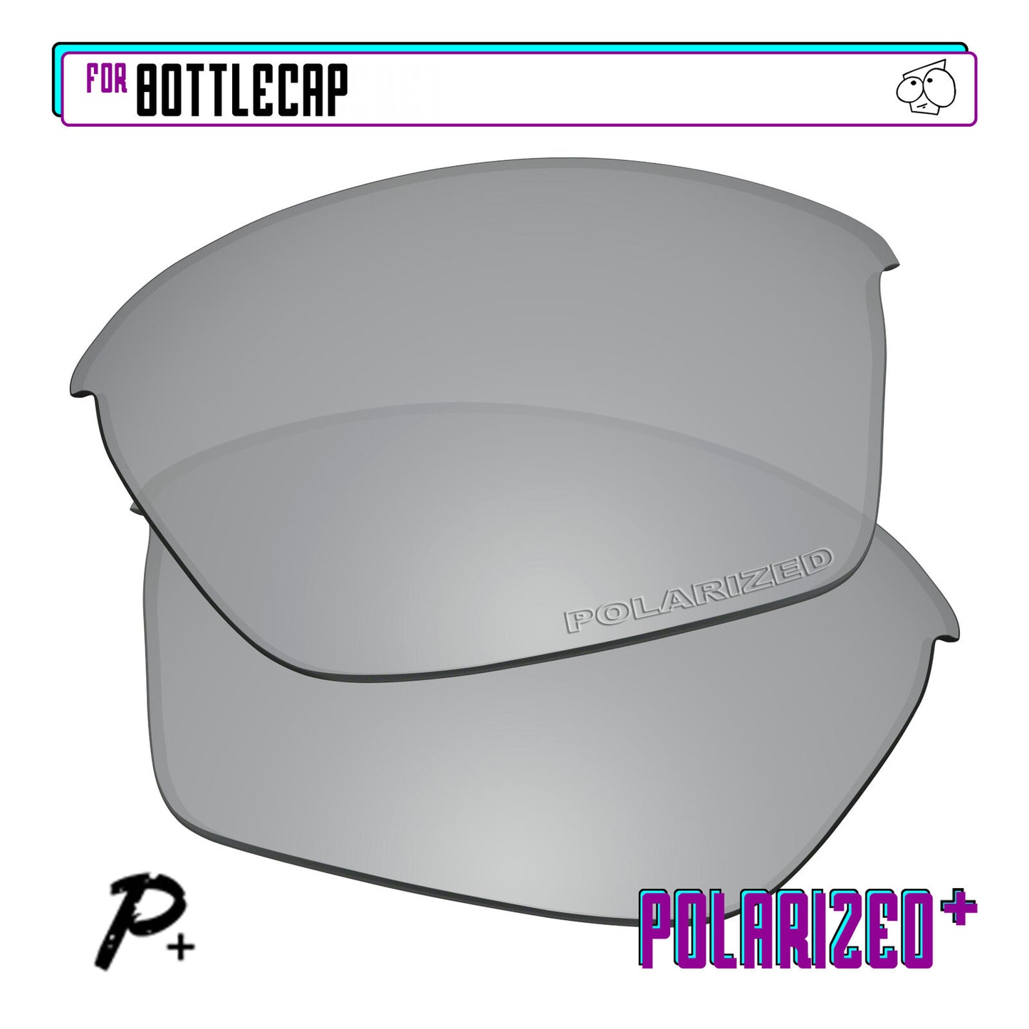 POLARIZED+ Replacement Lens For-Oakley Bottlecap Sunglass Anti-Scratch