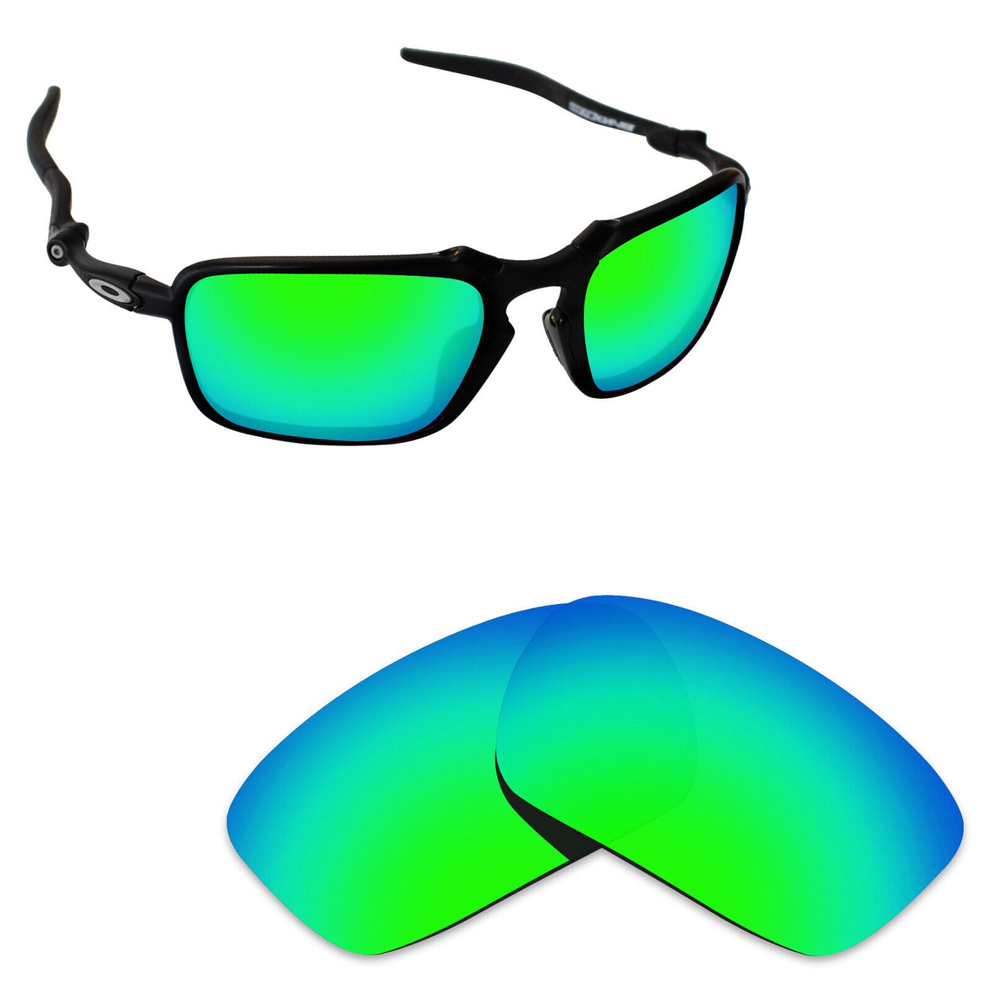 Hawkry Polarized Replacement Lenses for-Oakley Badman OO6020 Sunglass - Multiple