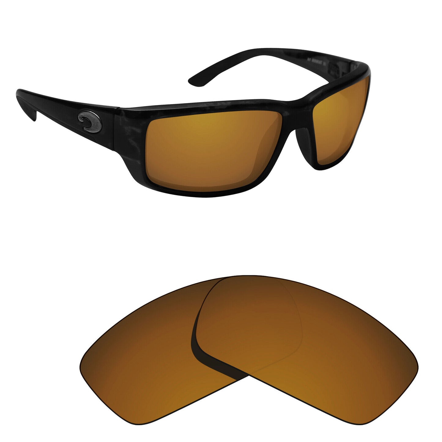 Hawkry Polarized Replacement Lenses for-Costa Fantail Sunglass - Multiple