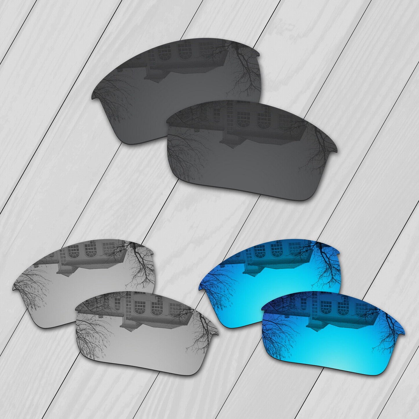 POLARIZED Replacement Lenses For-Oakley Flak Jacket Sunglass Anti-Scratch