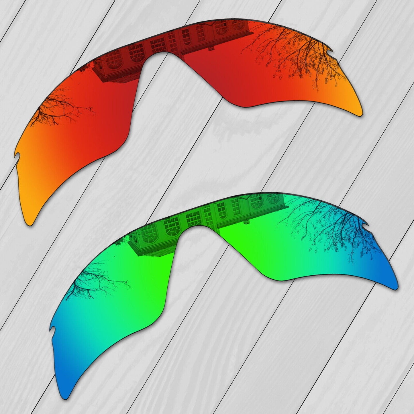 POLARIZED Replacement Lot Lenses For-Oakley Radar Range Sunglasses Anti-Scratch