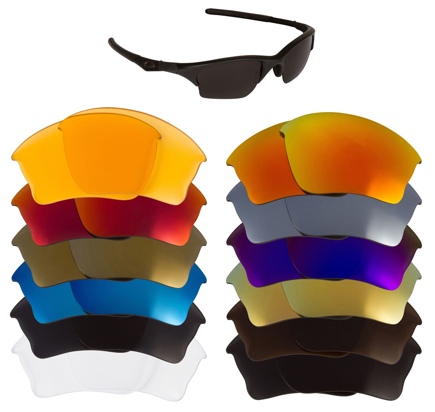 LenSwitch Replacement Lenses for Oakley Half Jacket XLJ Sunglasses Multi-Color