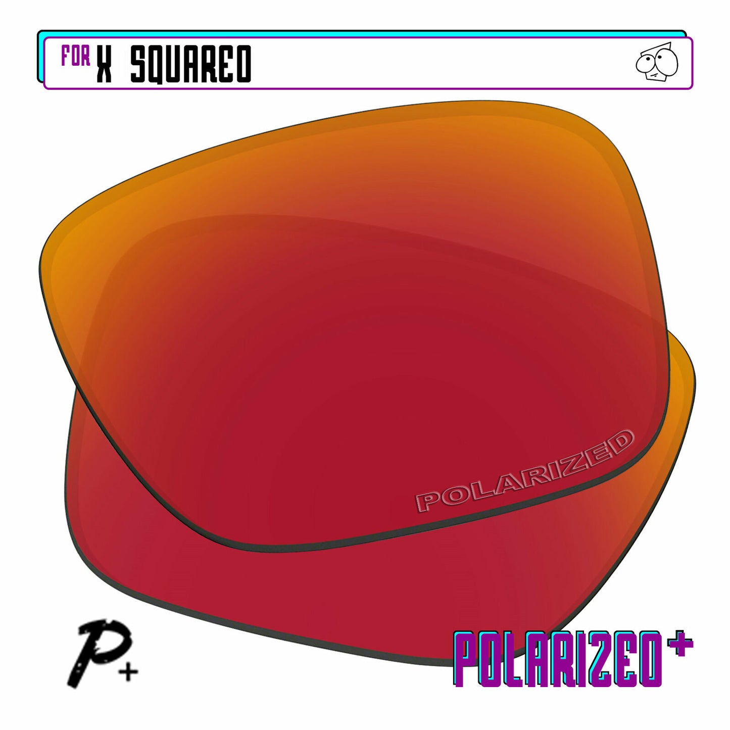 POLARIZED+ Replacement Lens For-Oakley X Squared Sunglass Anti-Scratch